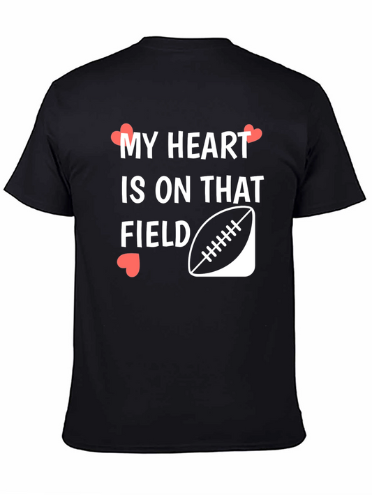 My Heart Is On That Field Football Graphic T-Shirt