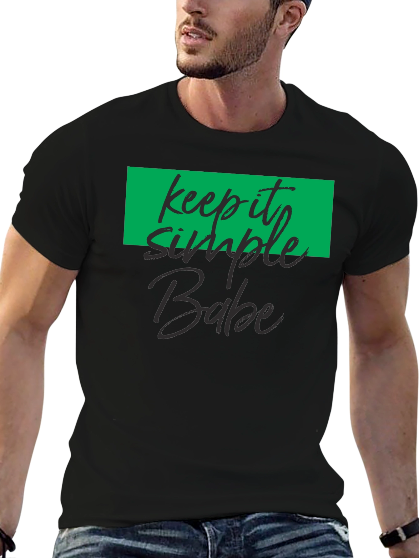 Keep It Simple Babe Black T-Shirt