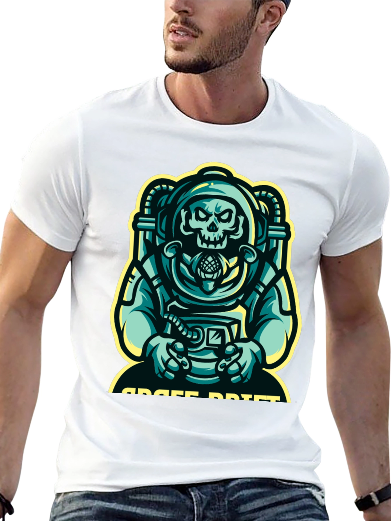Space Drift Graphic T-Shirt - Black