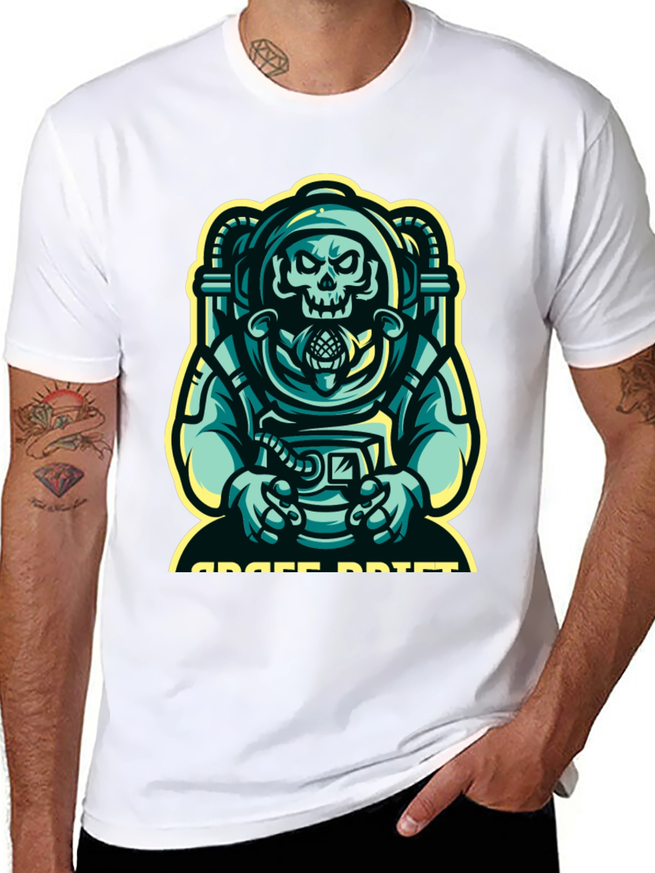 Space Drift Graphic T-Shirt - Black