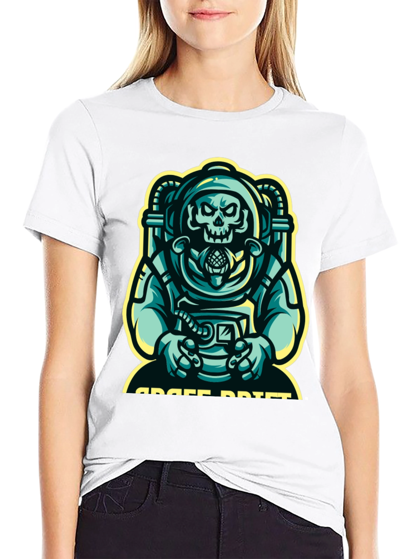 Space Drift Graphic T-Shirt - Black