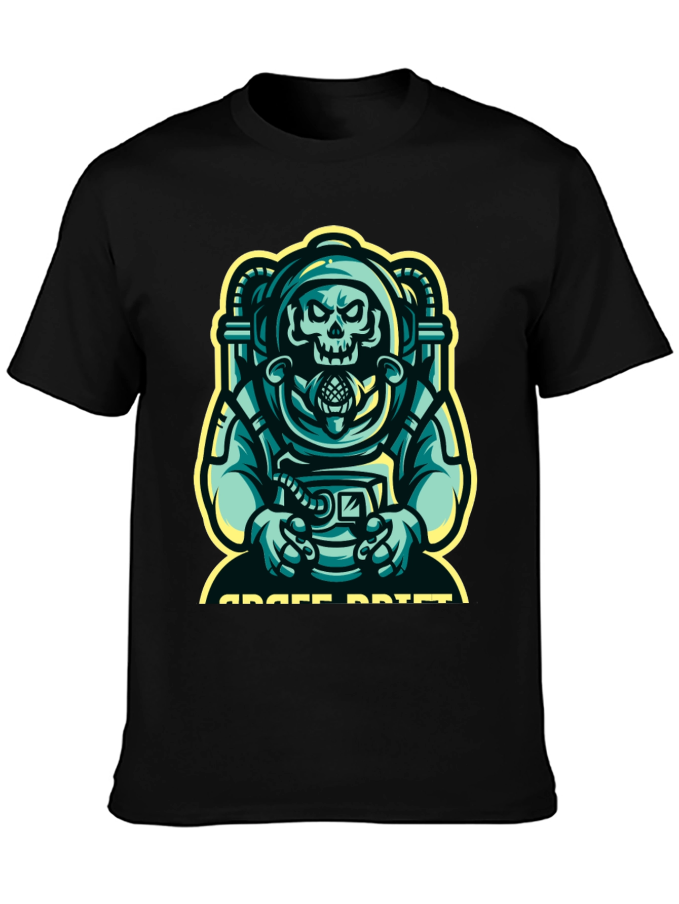 Space Drift Graphic T-Shirt - Black