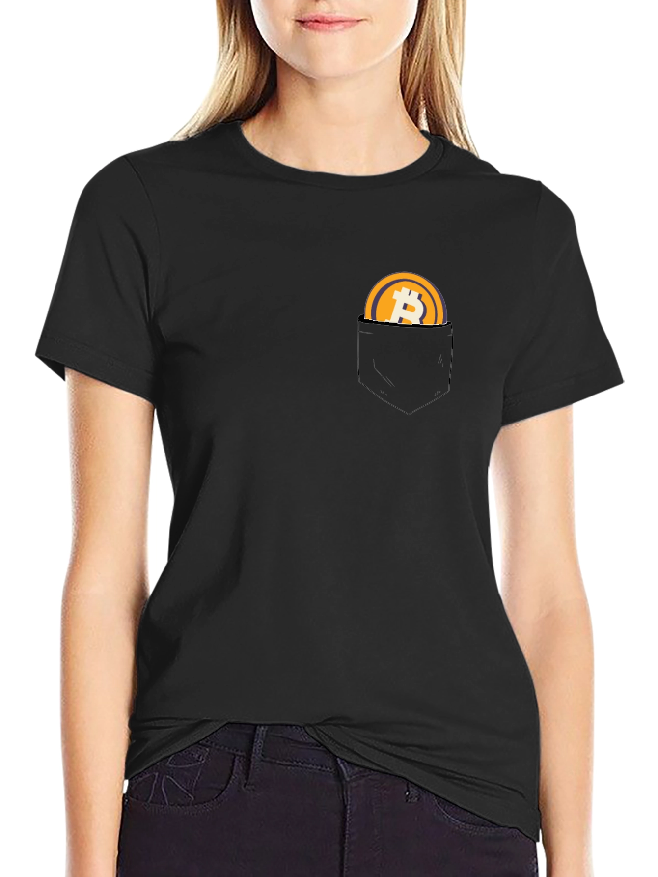 Bitcoin Pocket T-Shirt - Crypto Currency Tee