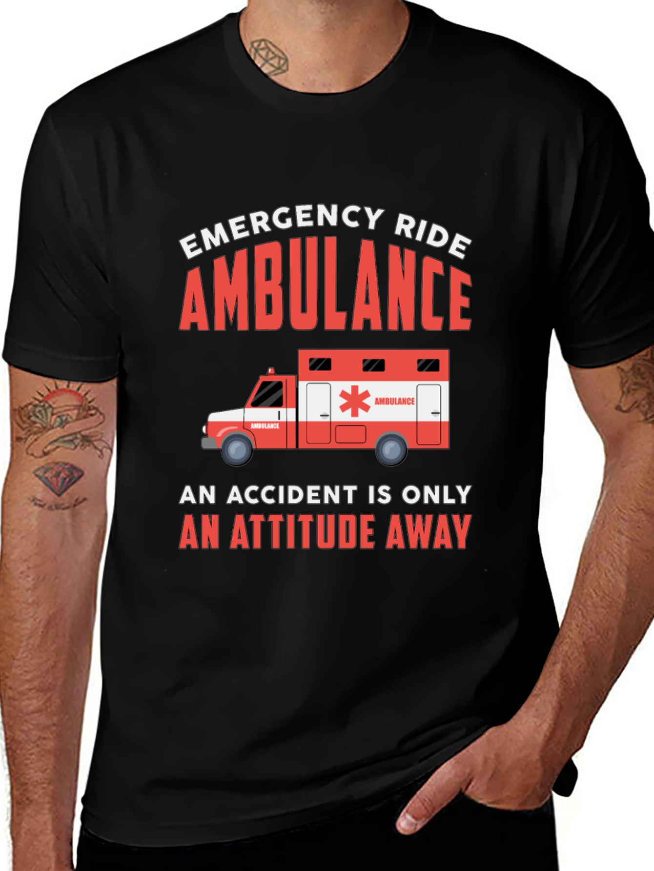 Emergency Ride Ambulance Graphic Tee