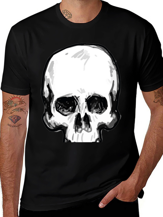Skull Graphic Tee - Stylish Black Cotton T-Shirt
