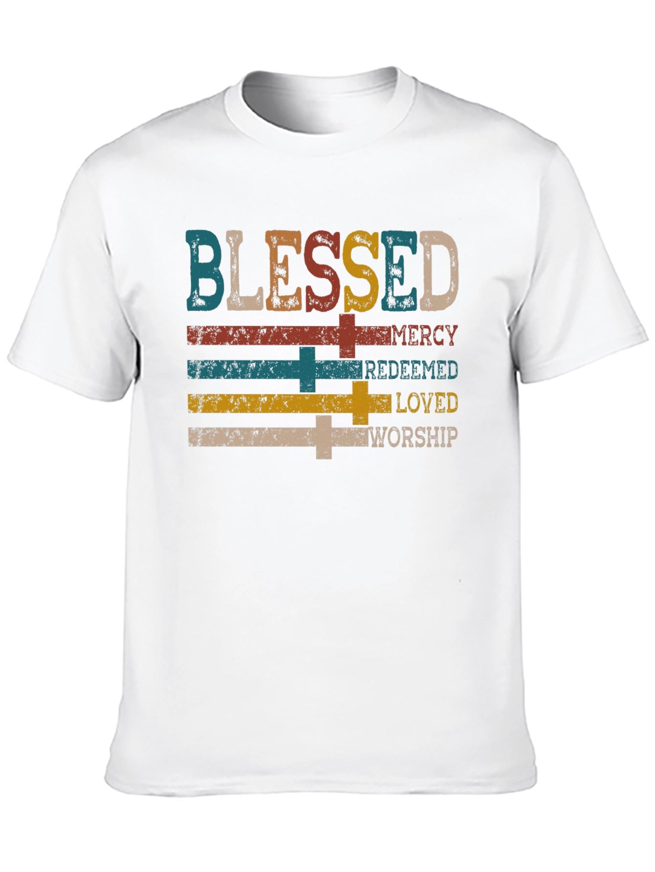 Blessed Mercy Redeemed Loved Worship Graphic Tee