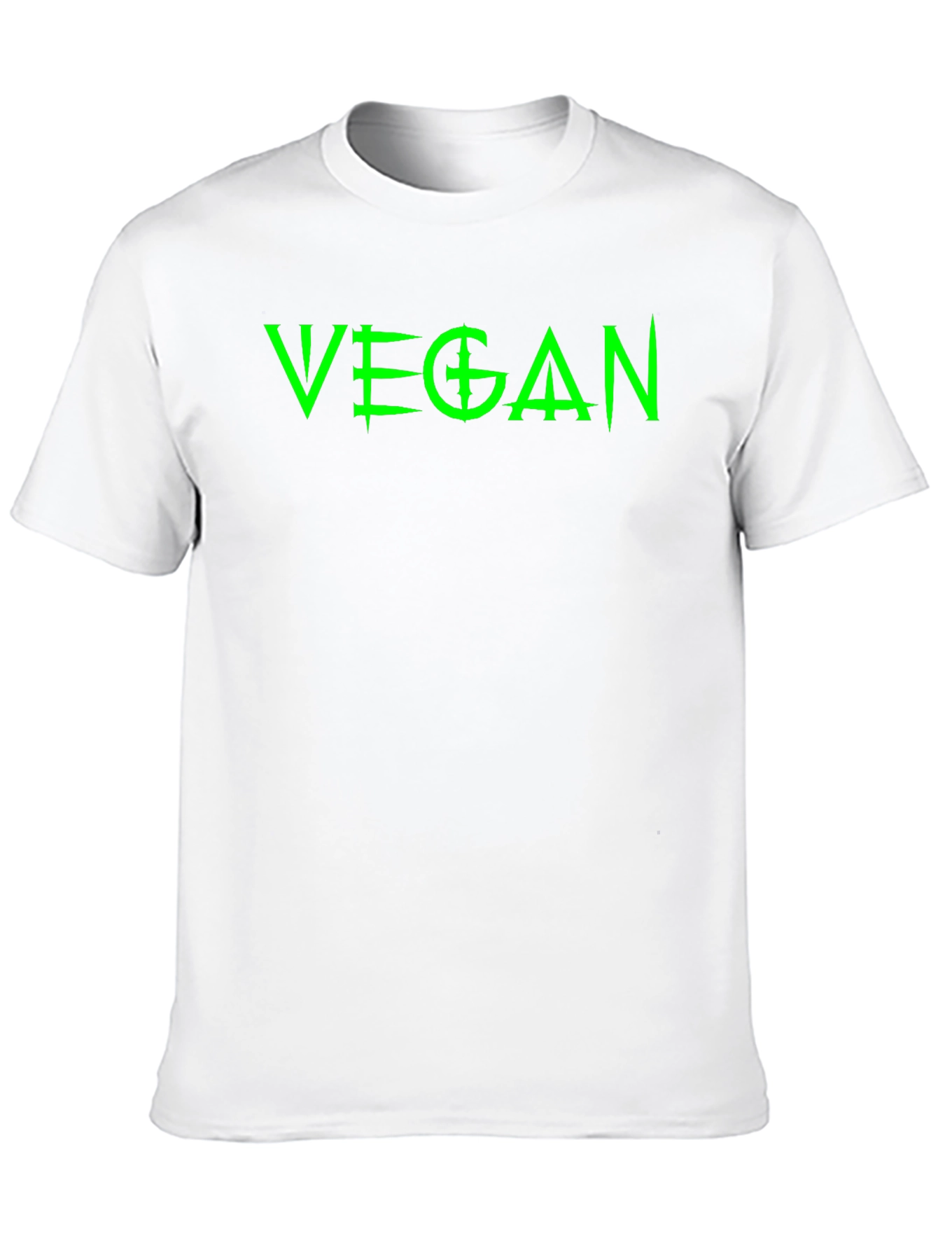 Vegan Statement T-Shirt - Bold Green Graphic