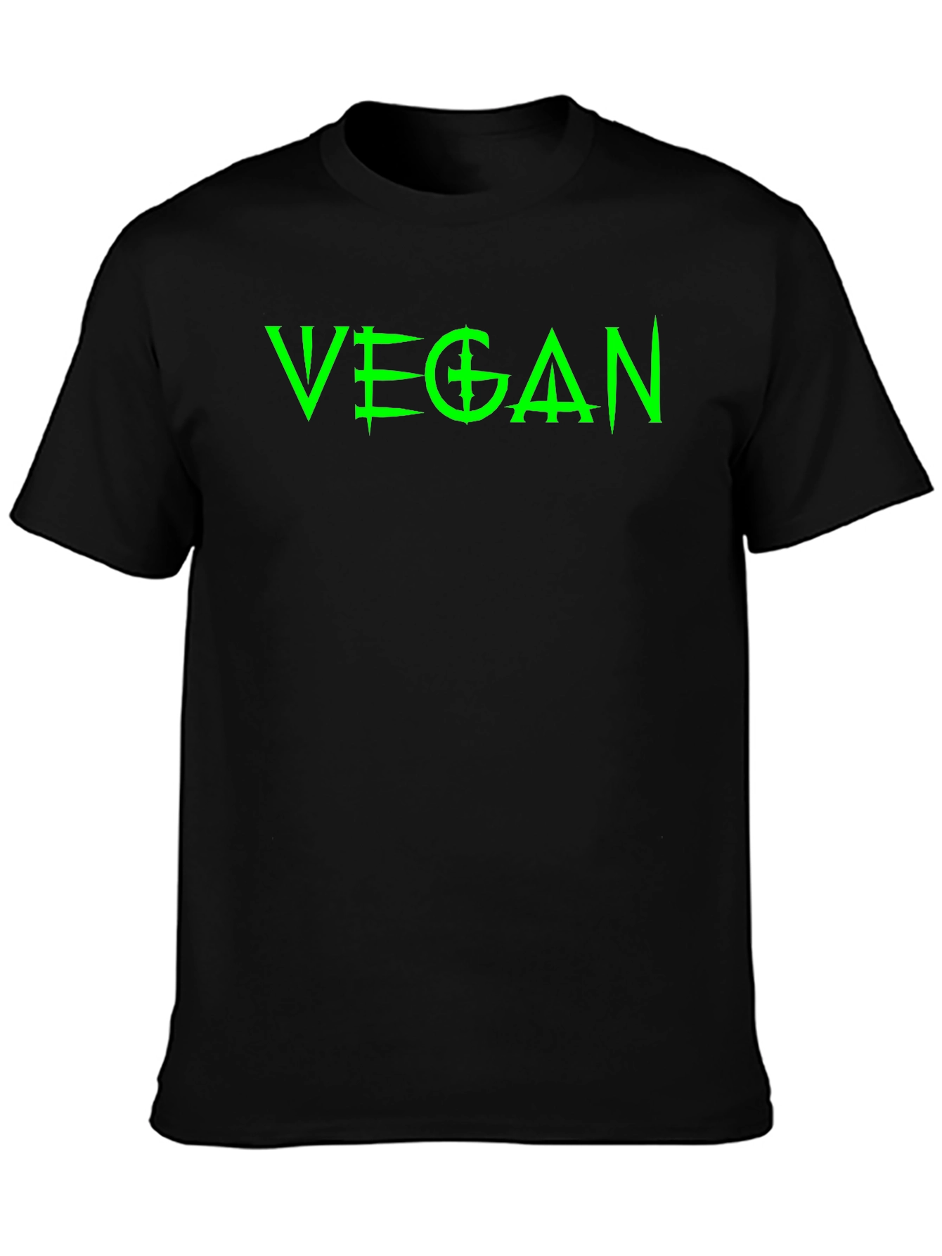 Vegan Statement T-Shirt - Bold Green Graphic