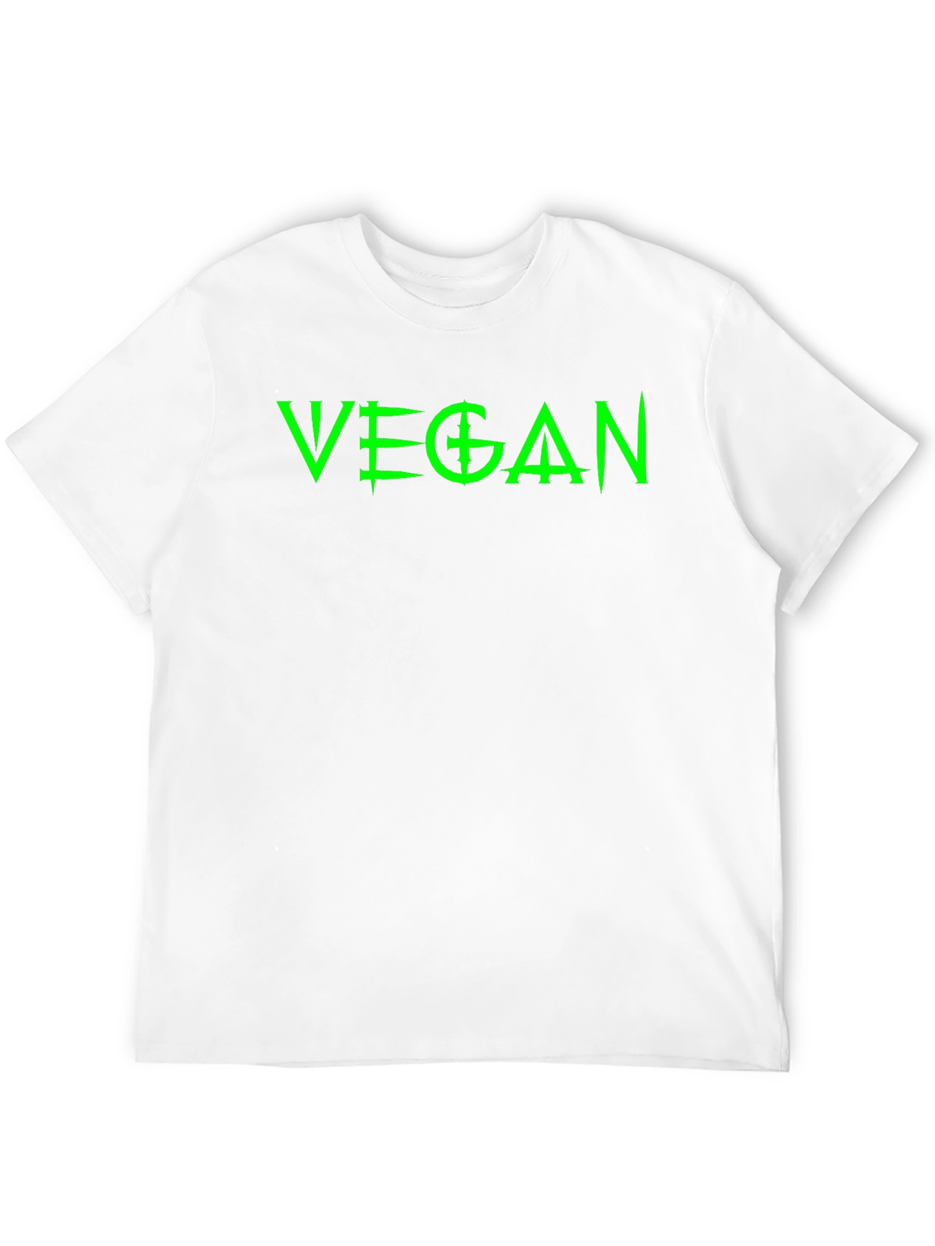 Vegan Statement T-Shirt - Bold Green Graphic