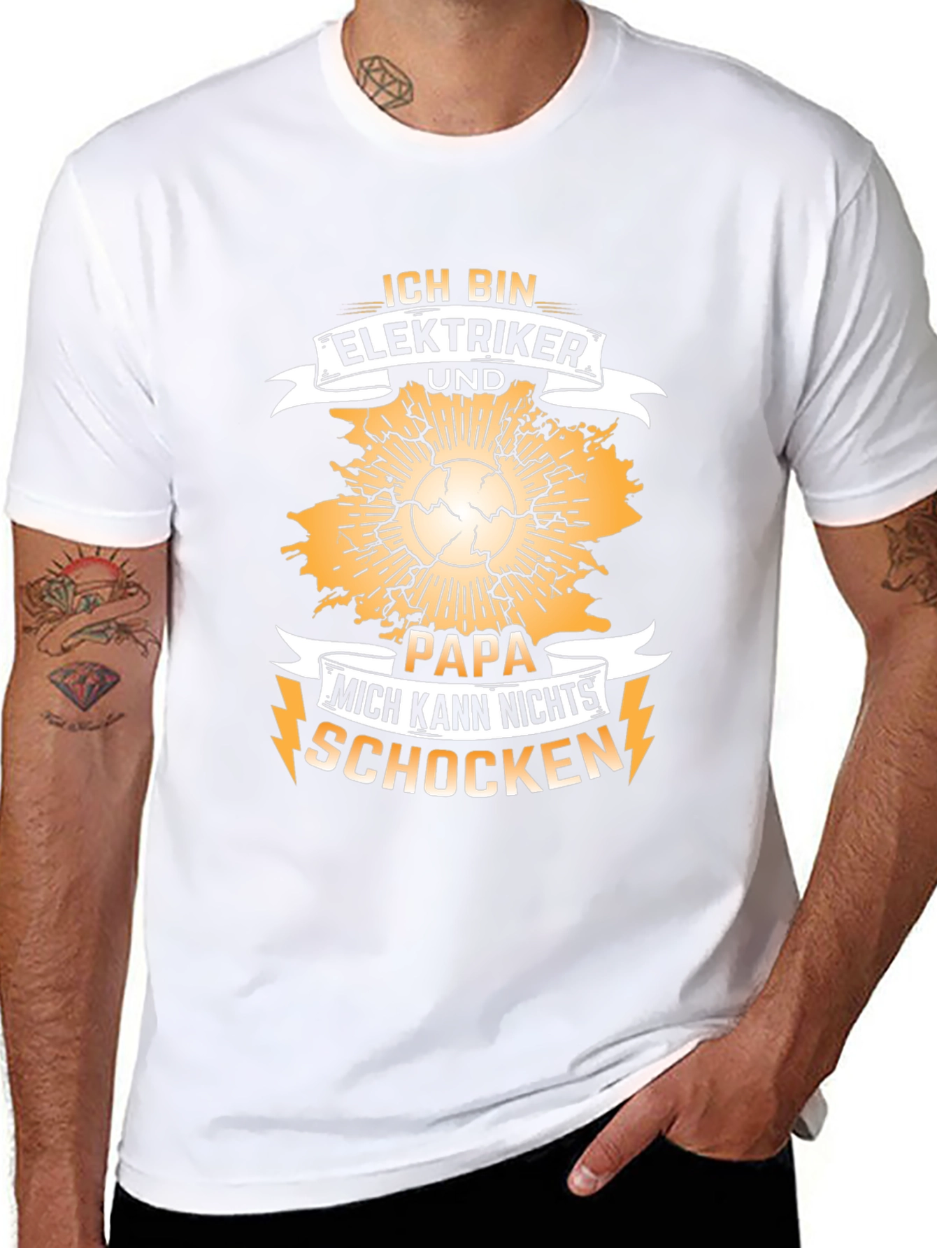 Electrician Dad T-Shirt - I Cant Be Shocked