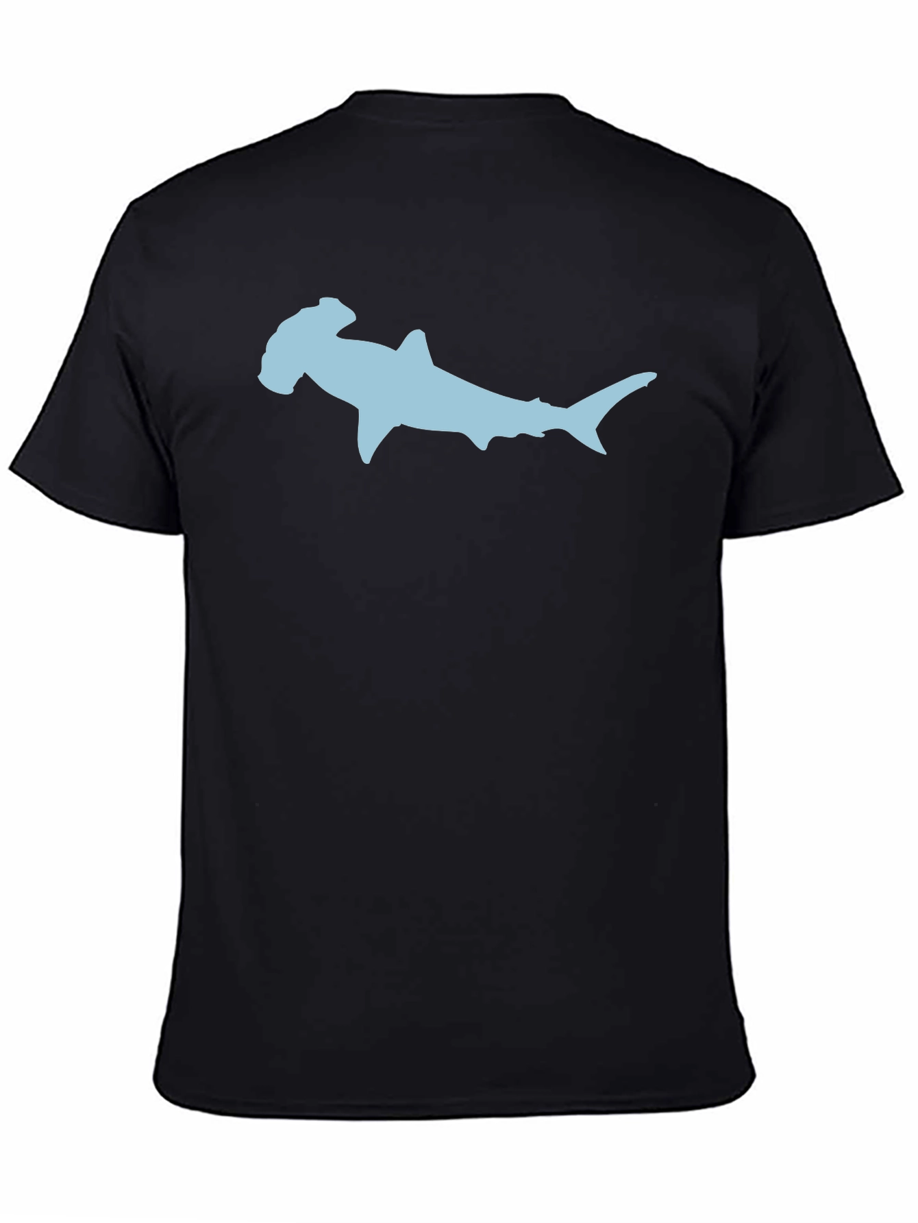 Hammerhead Shark Graphic Tee - Black Cotton T-Shirt