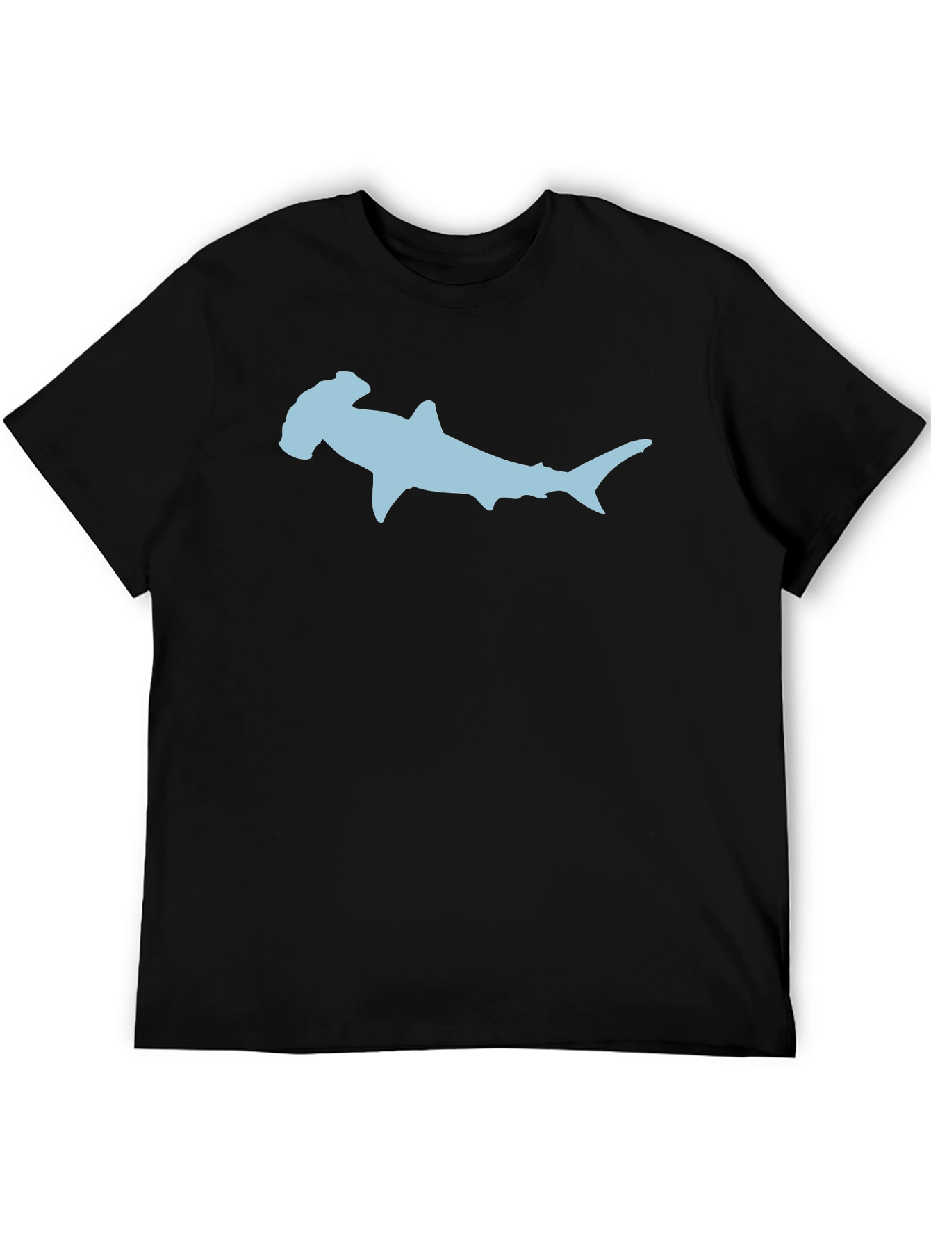 Hammerhead Shark Graphic Tee - Black Cotton T-Shirt
