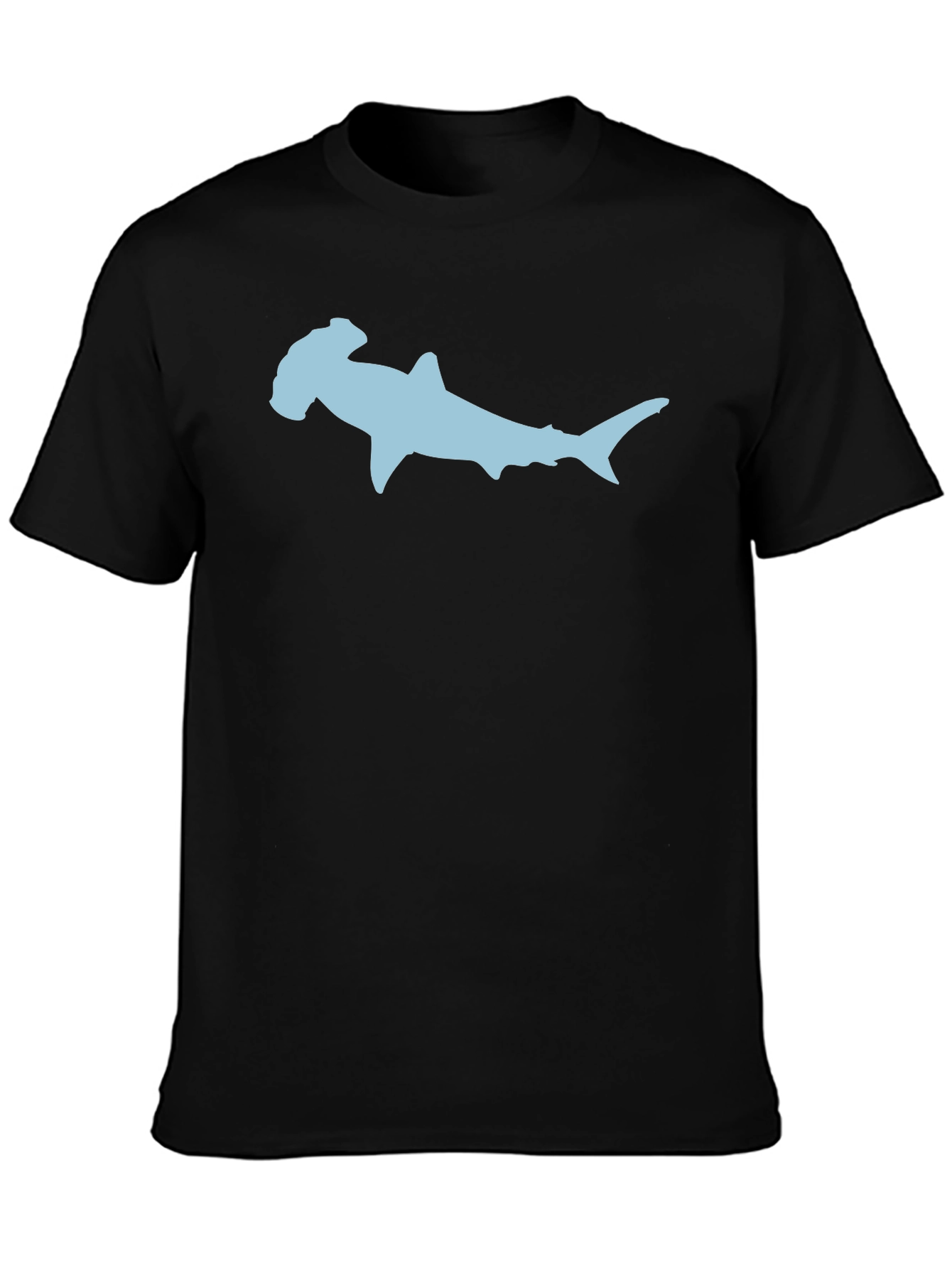 Hammerhead Shark Graphic Tee - Black Cotton T-Shirt