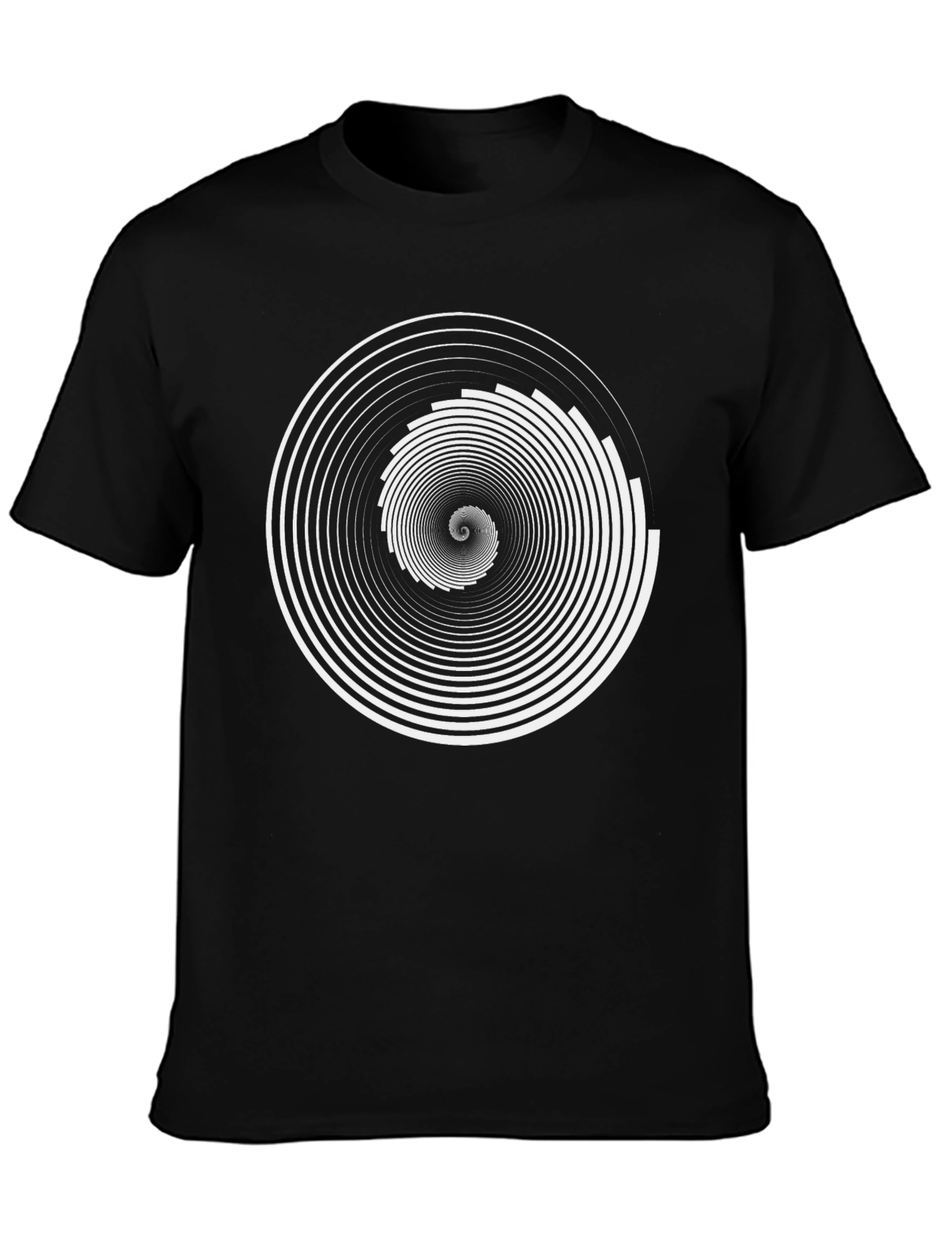 Optical Illusion Spiral Graphic T-Shirt