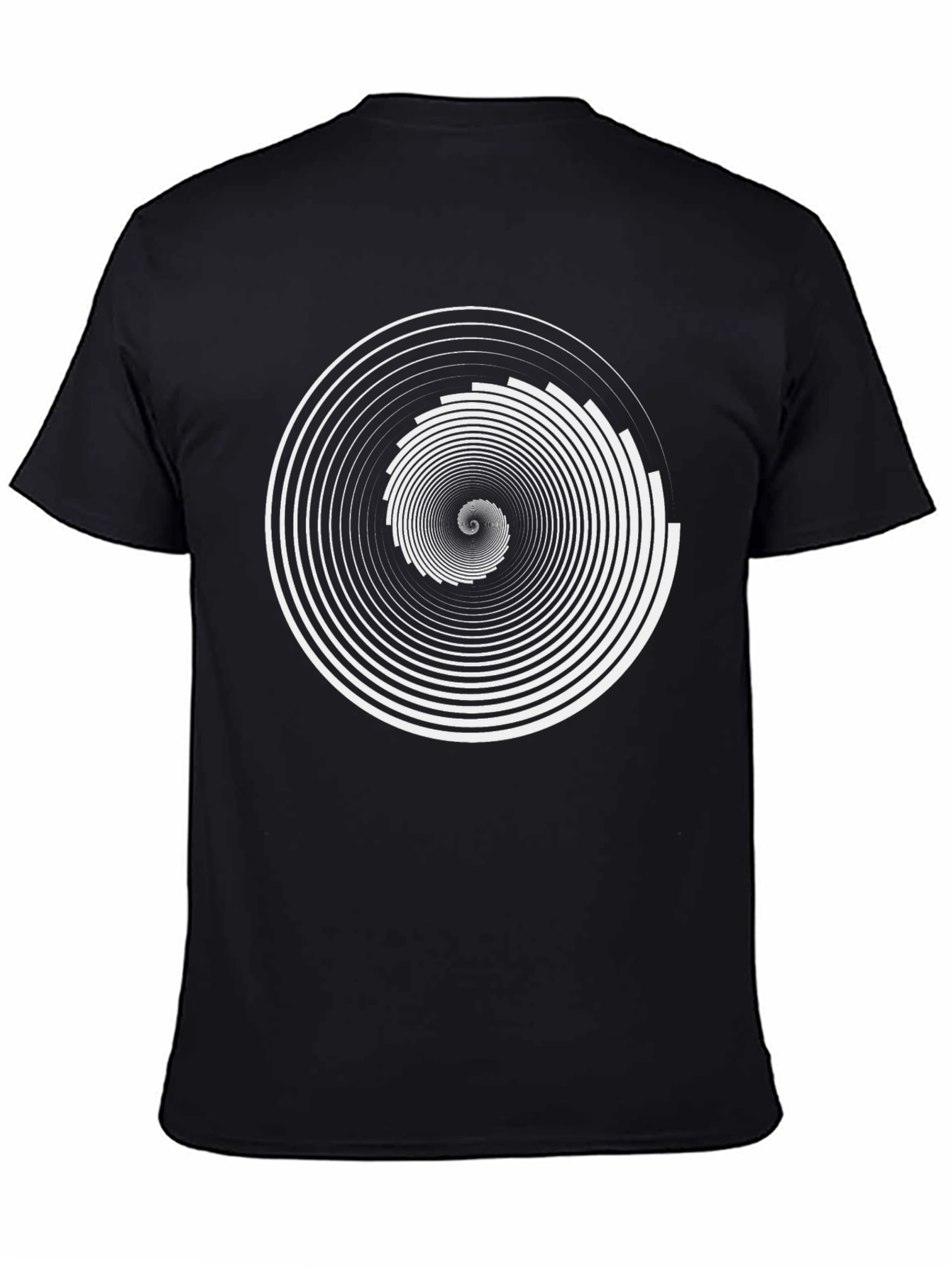 Optical Illusion Spiral Graphic T-Shirt