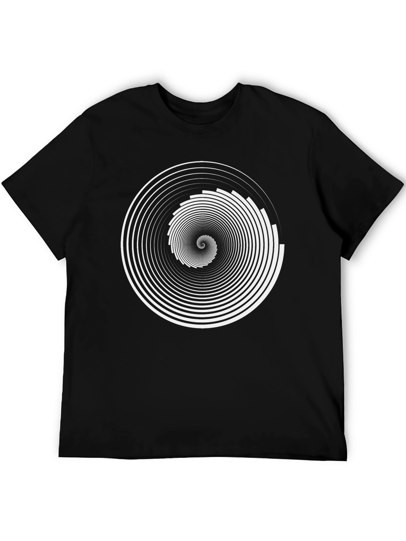 Optical Illusion Spiral Graphic T-Shirt