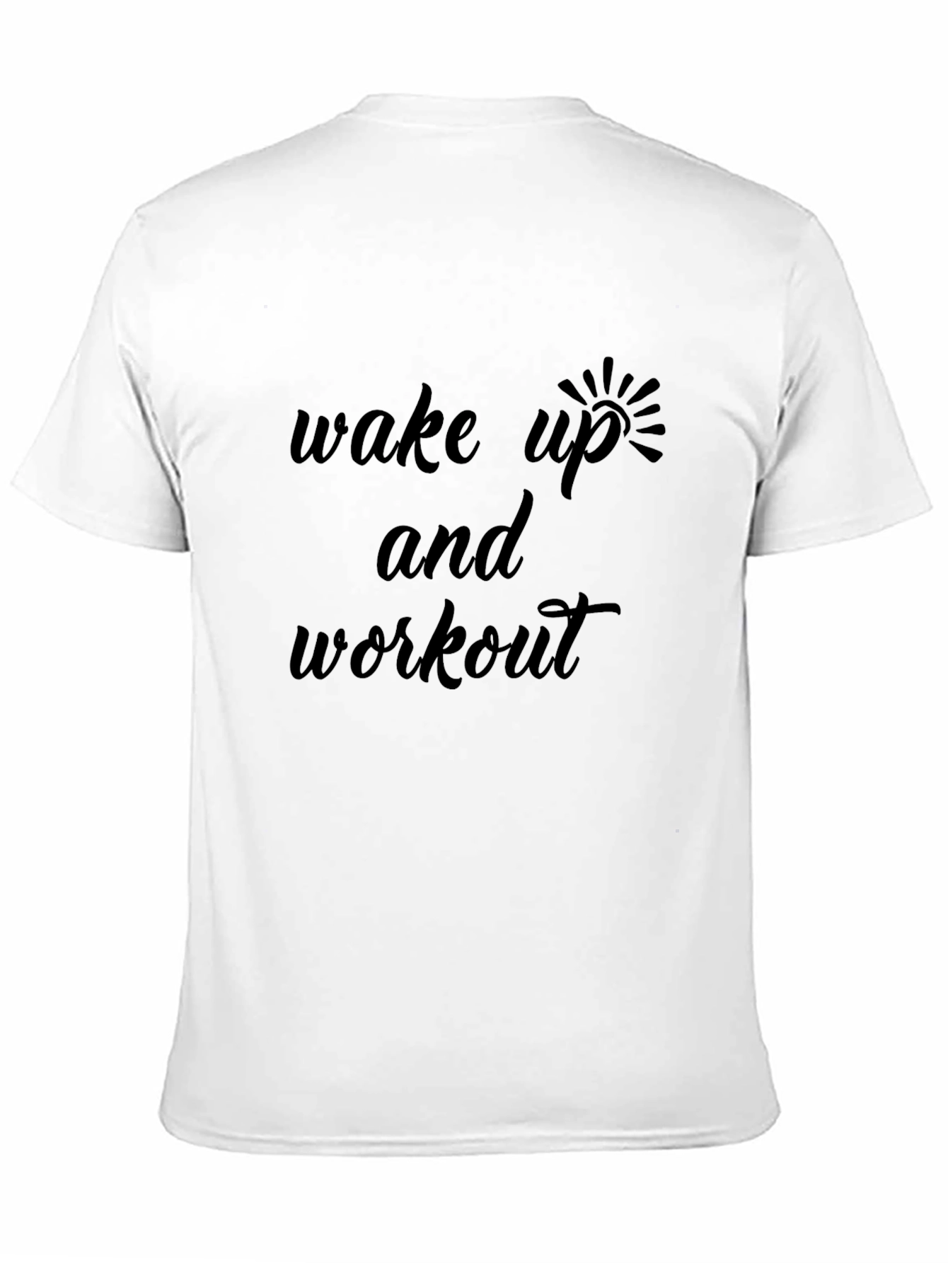 Wake Up and Workout Graphic T-Shirt - Black