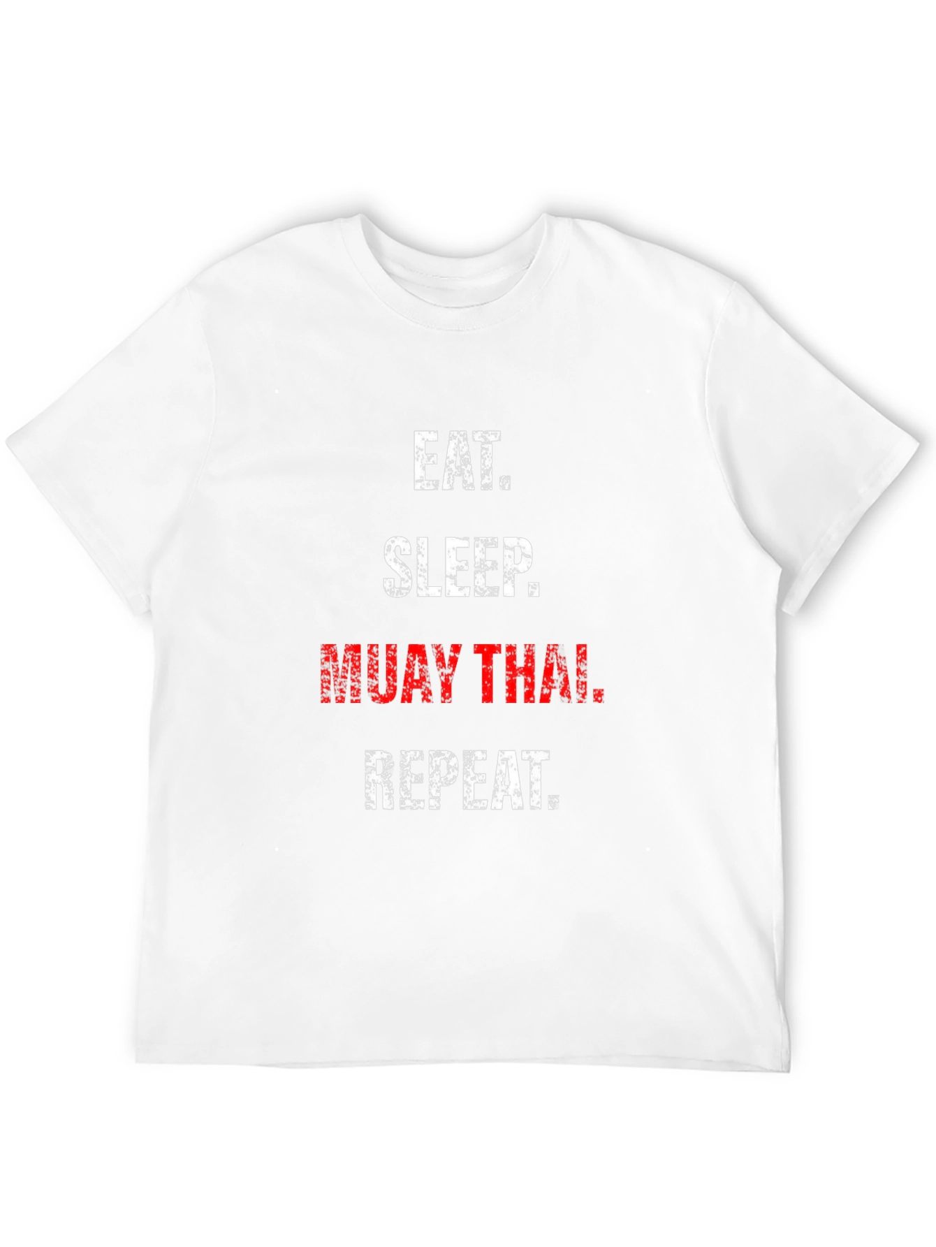 Eat Sleep Muay Thai Repeat Black Graphic T-Shirt