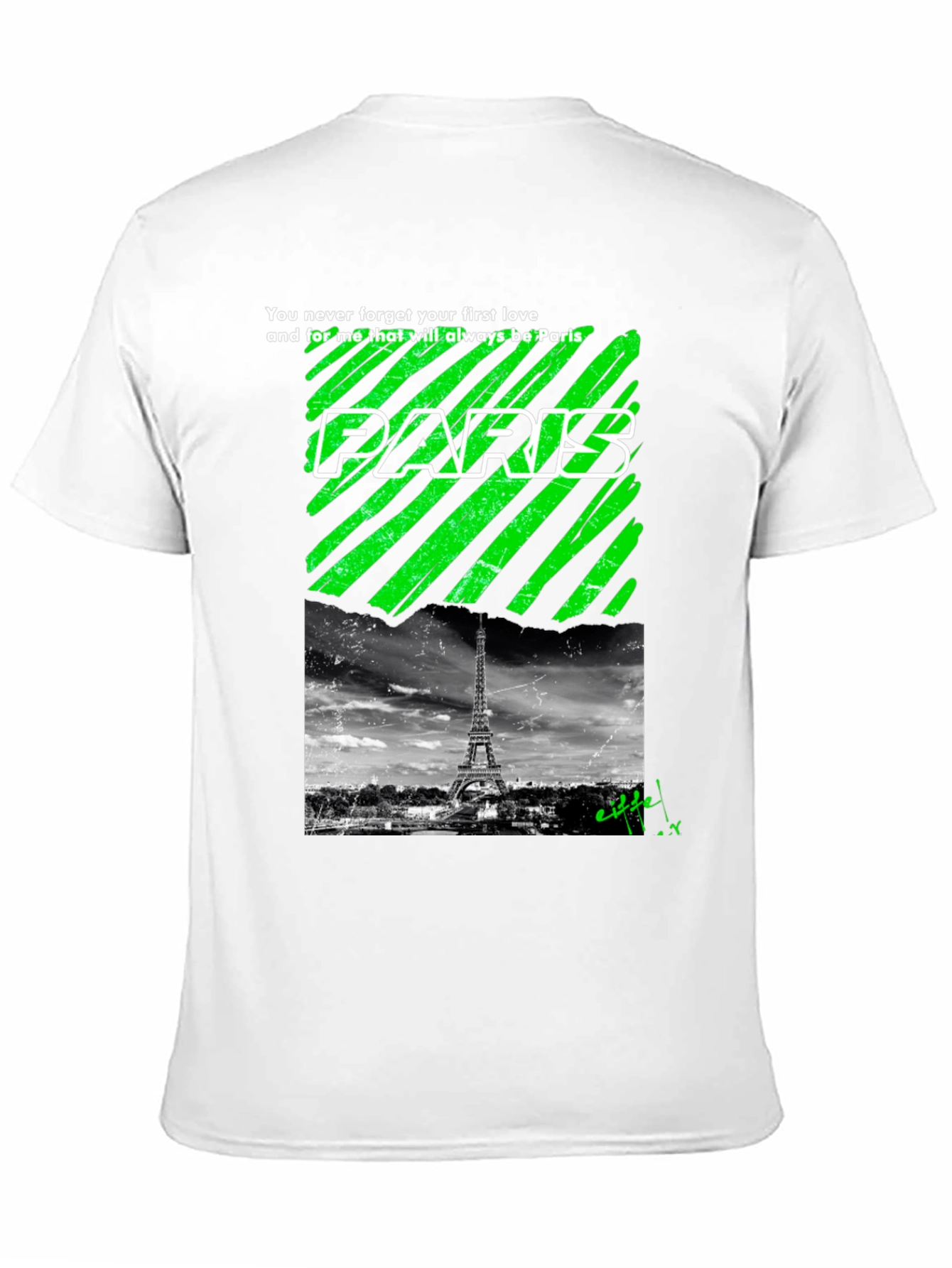 Paris Graphic Tee - Eiffel Tower Mens T-Shirt