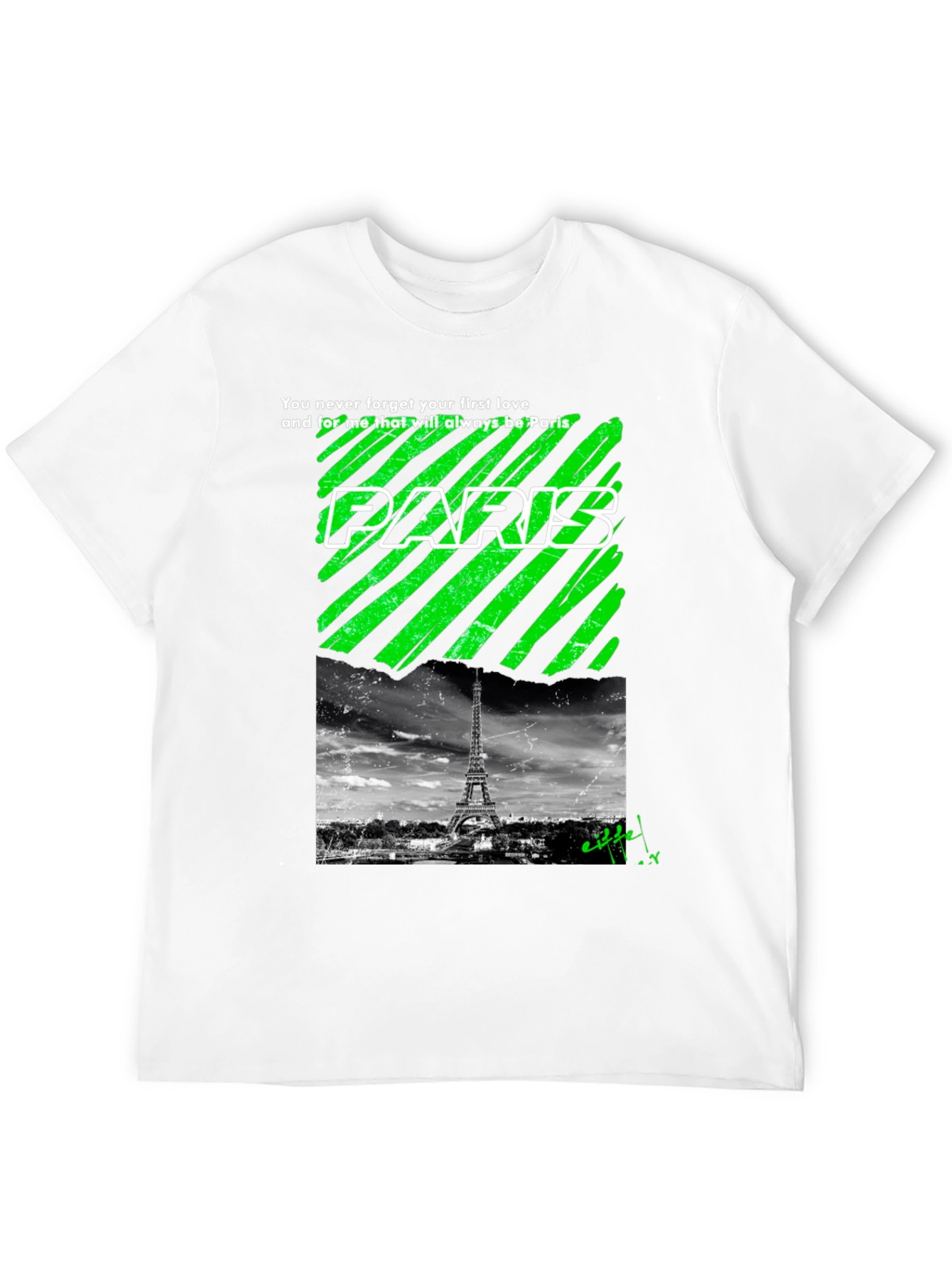 Paris Graphic Tee - Eiffel Tower Mens T-Shirt