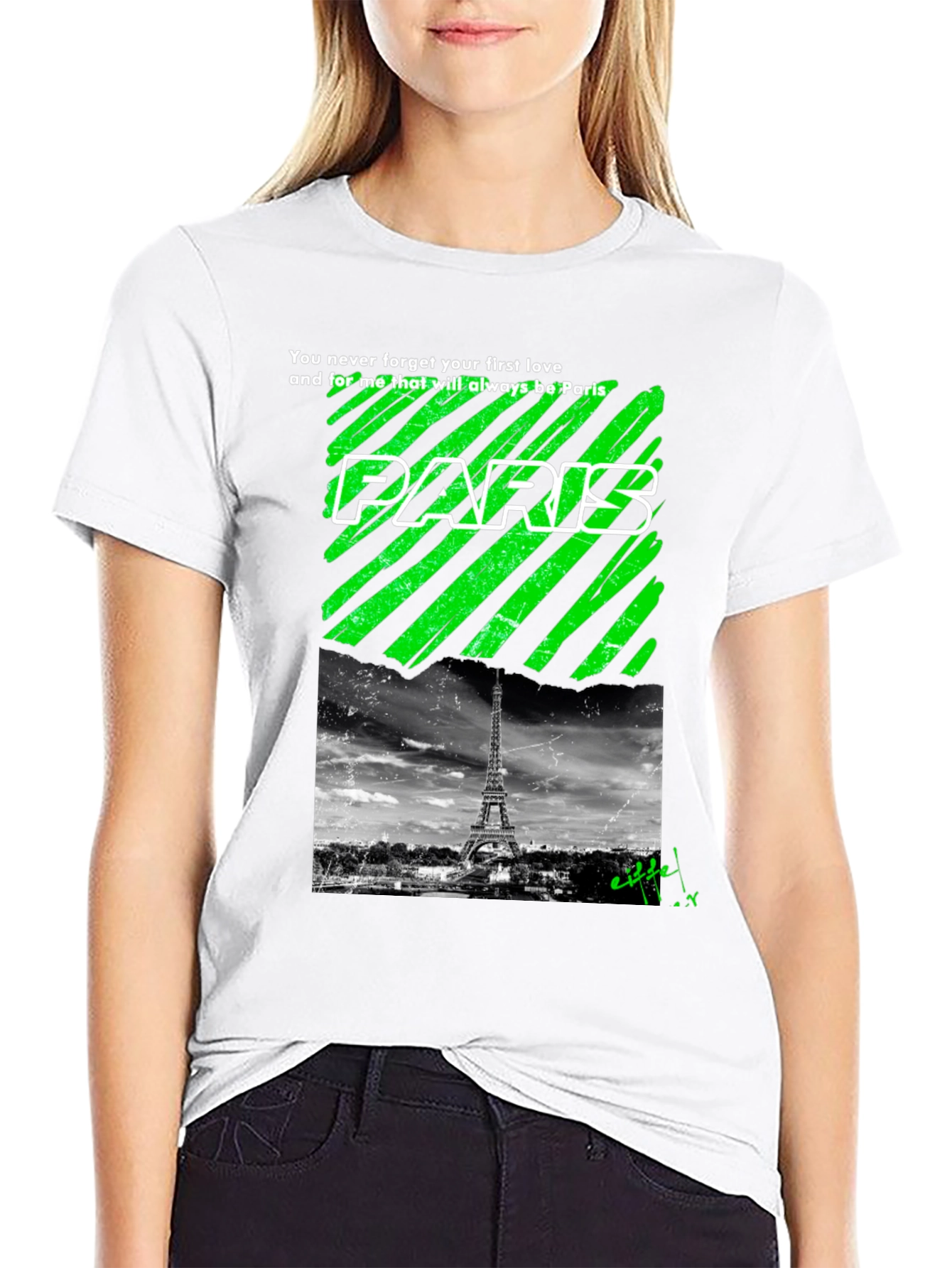 Paris Graphic Tee - Eiffel Tower Mens T-Shirt