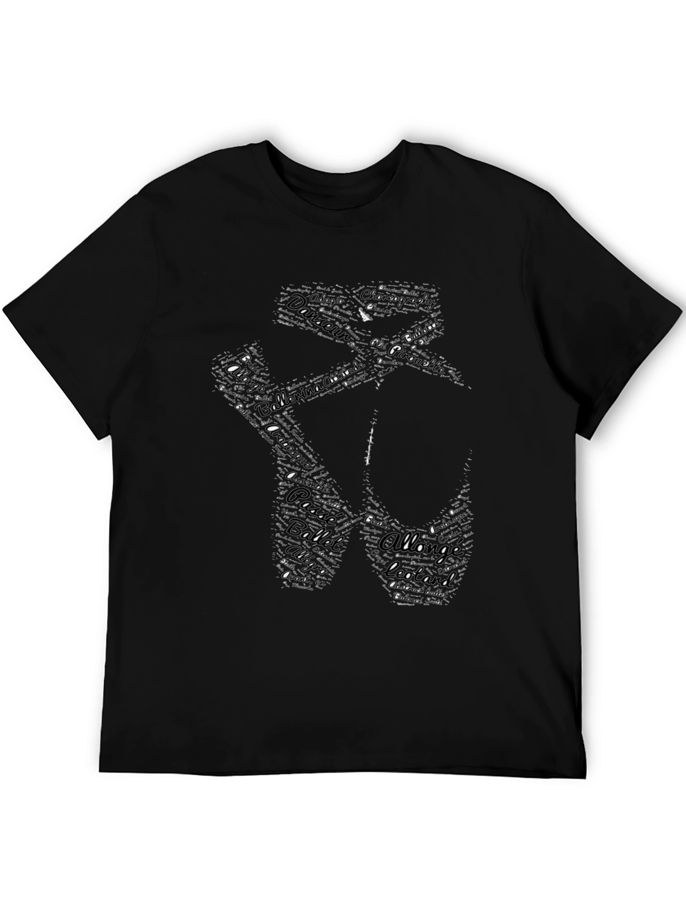 Ballet Pointe Shoe Graphic Tee - Black