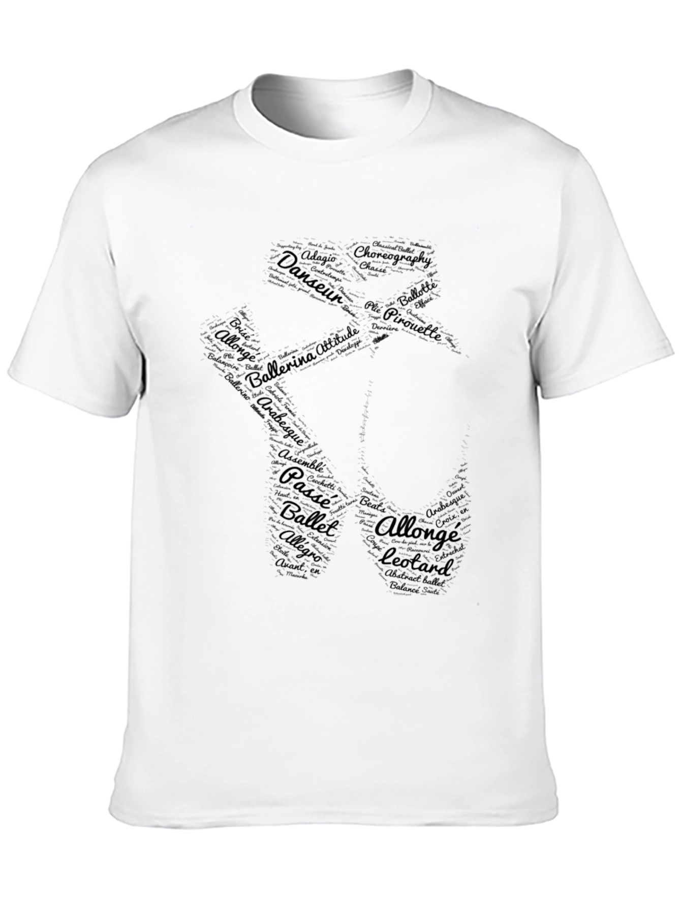 Ballet Pointe Shoe Graphic Tee - Black
