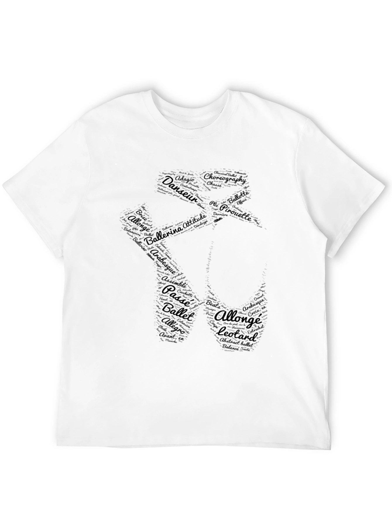 Ballet Pointe Shoe Graphic Tee - Black