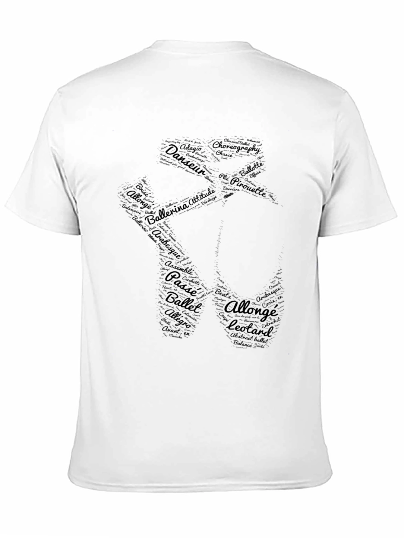 Ballet Pointe Shoe Graphic Tee - Black