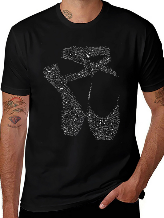 Ballet Pointe Shoe Graphic Tee - Black