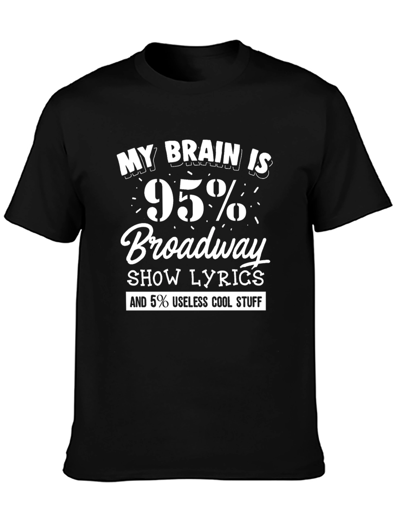 Broadway Lover T-Shirt: 95% Lyrics 5% Cool