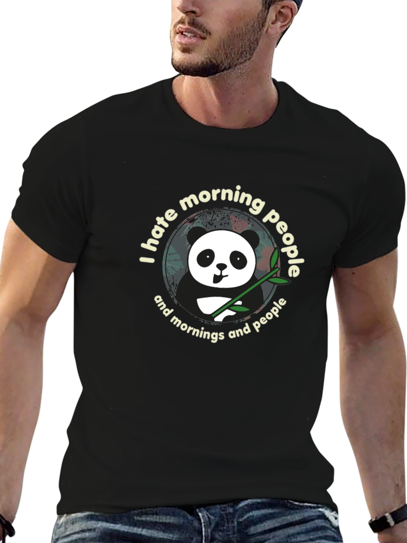 I Hate Morning People Panda T-Shirt