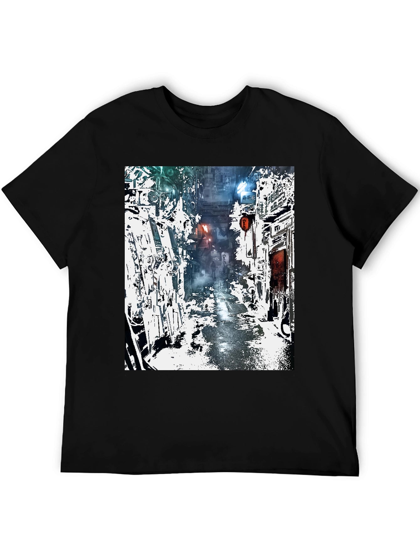 Cyberpunk Alley T-Shirt - Urban Streetwear
