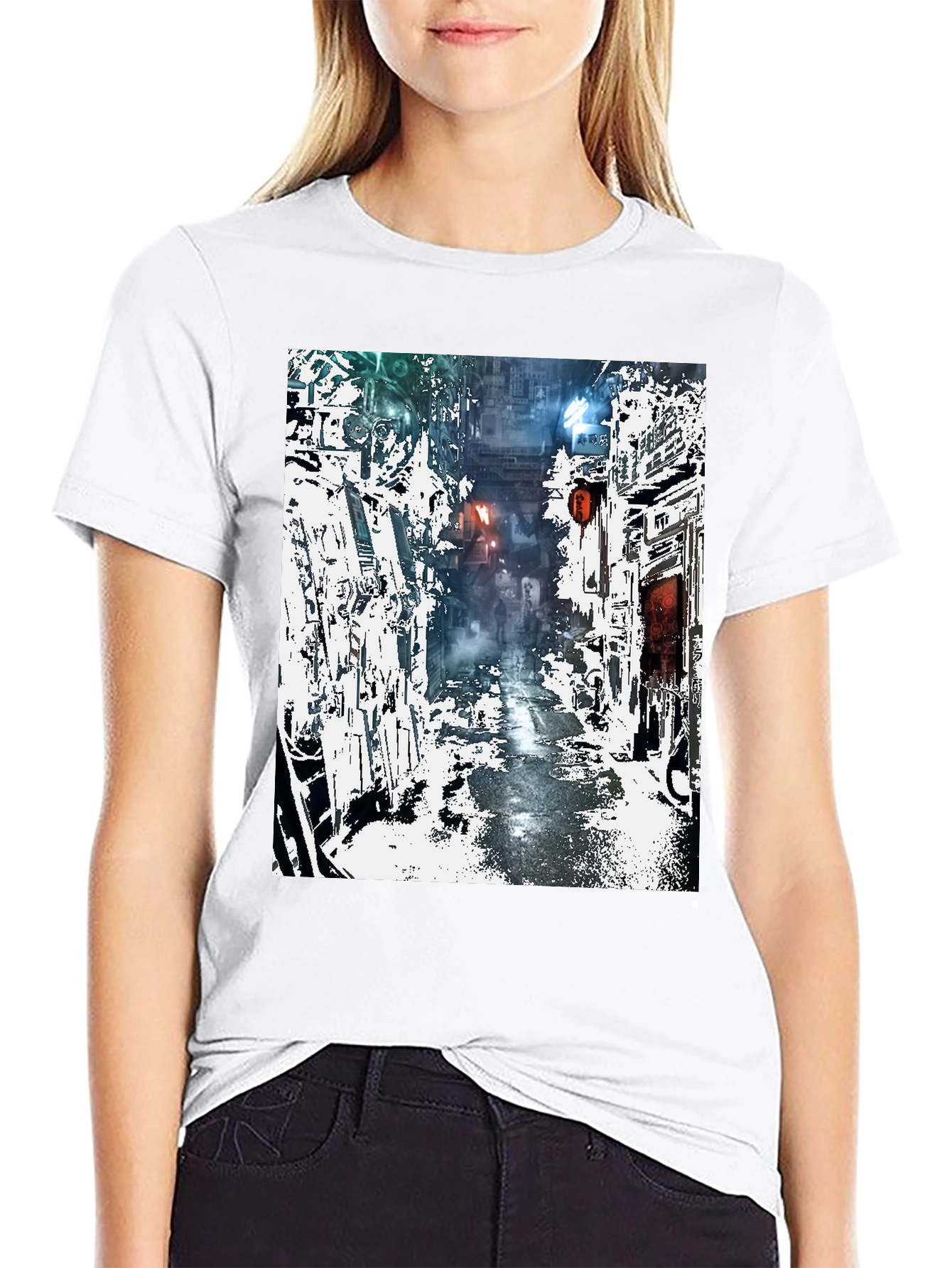 Cyberpunk Alley T-Shirt - Urban Streetwear