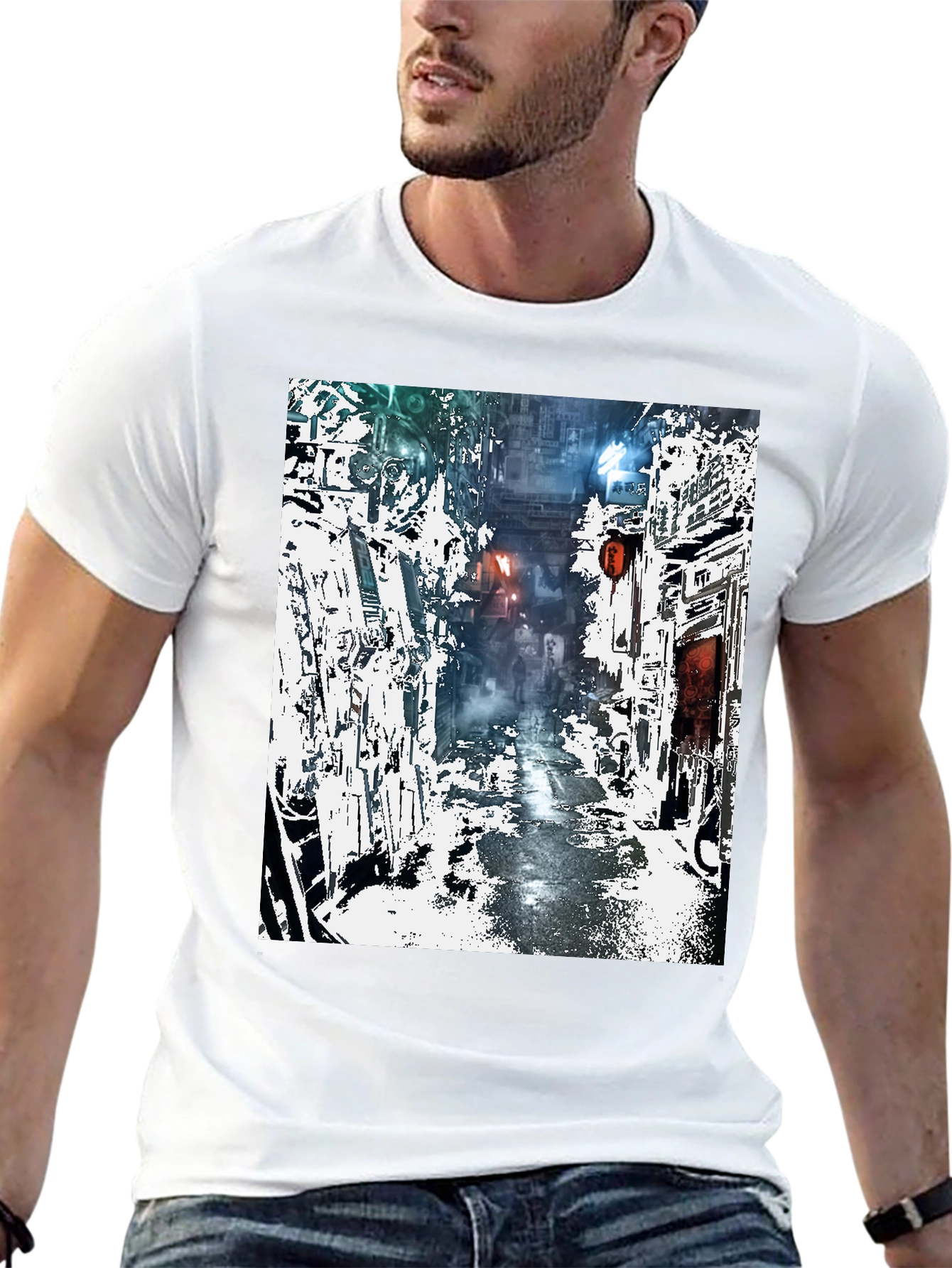 Cyberpunk Alley T-Shirt - Urban Streetwear
