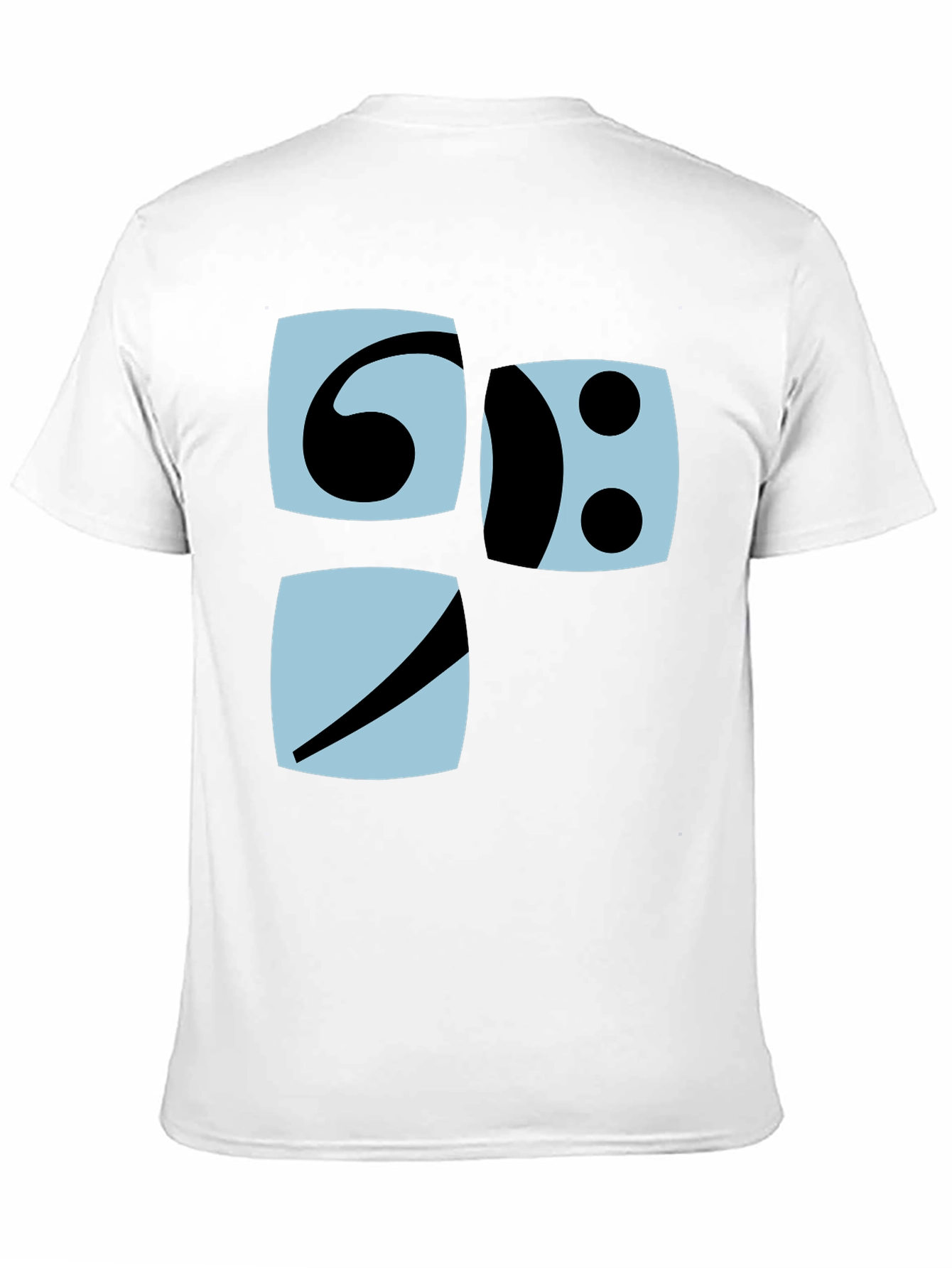 Modern Graphic Tee - Bass Clef Design