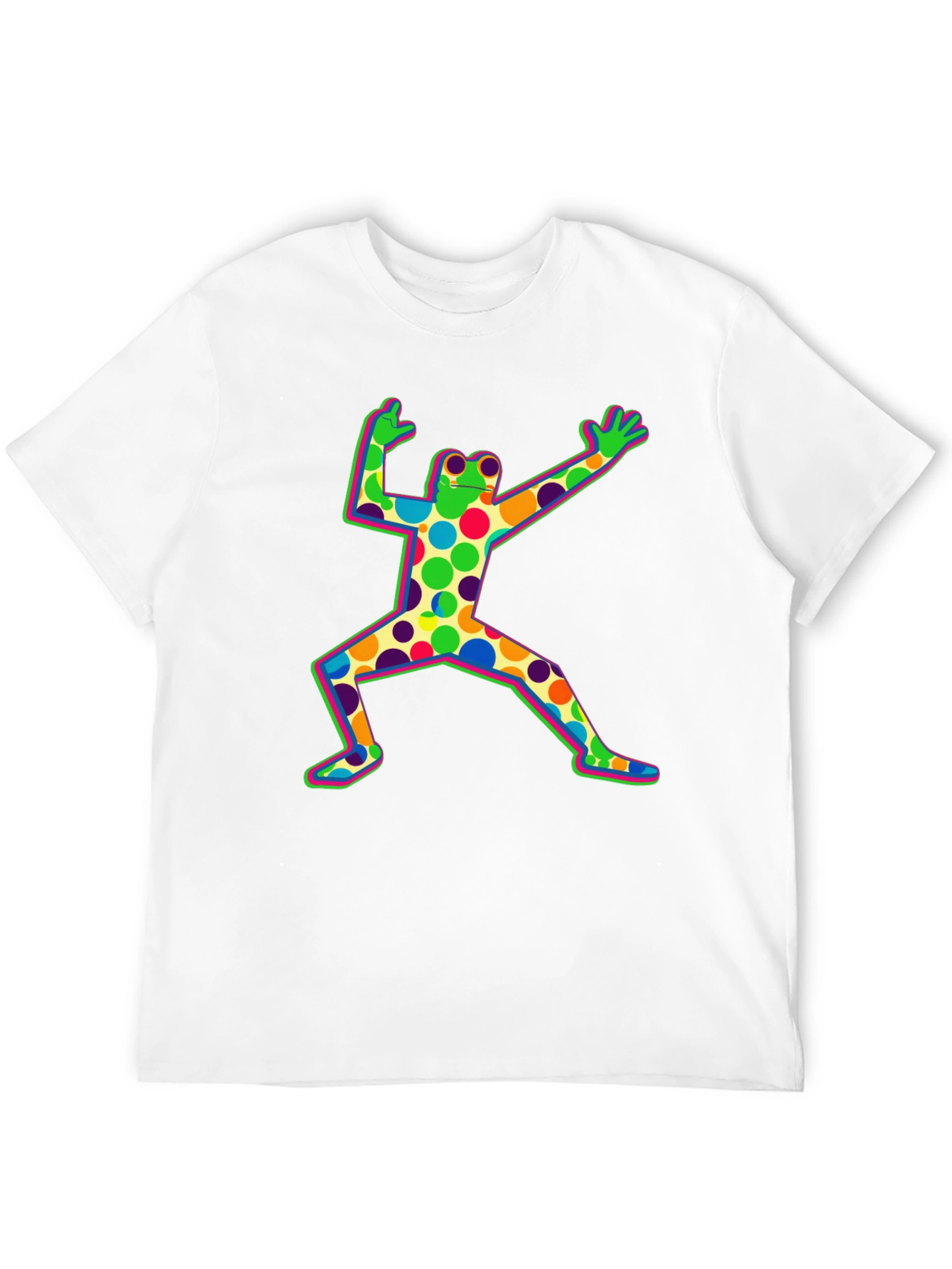 Funky Frog Graphic Tee - Black Cotton Shirt