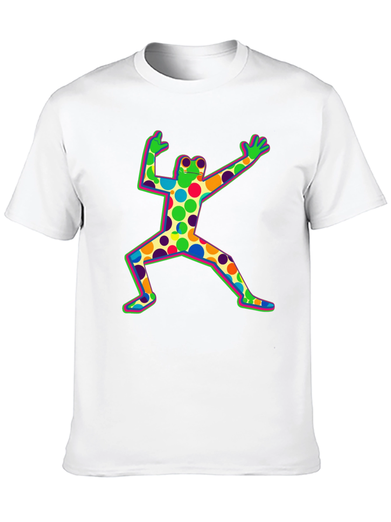 Funky Frog Graphic Tee - Black Cotton Shirt