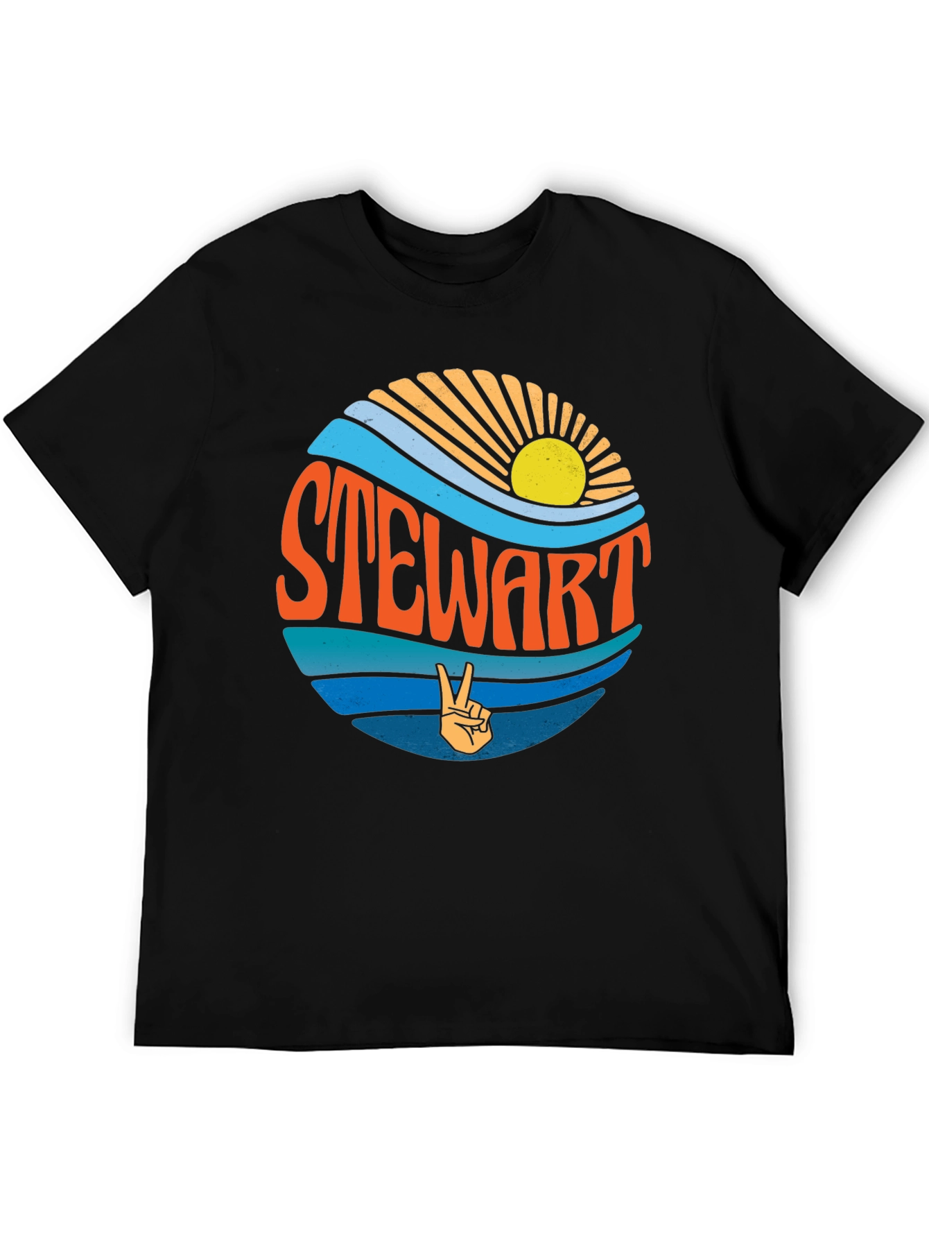 Stewart Retro Graphic T-Shirt - Peace and Sunshine