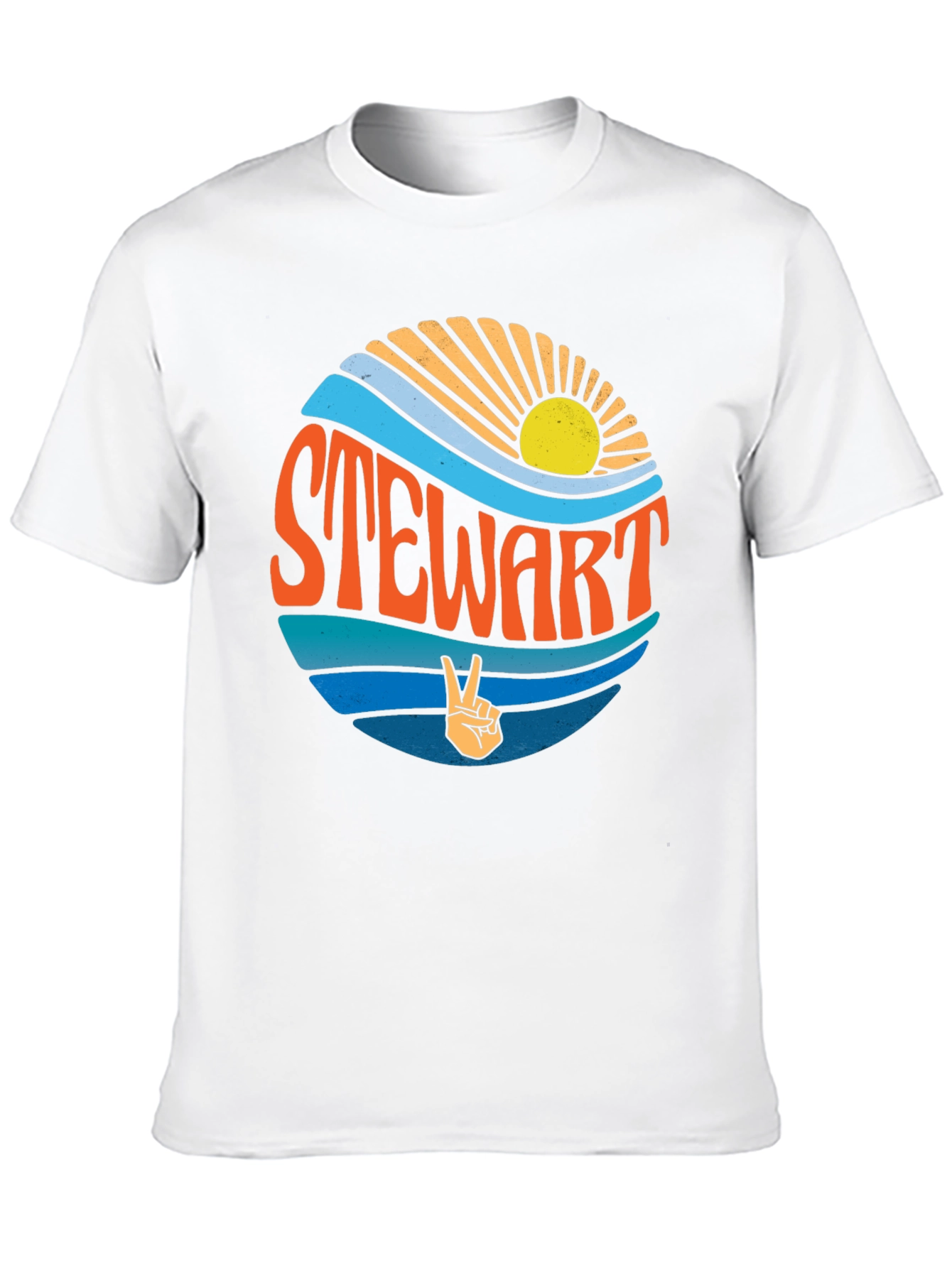 Stewart Retro Graphic T-Shirt - Peace and Sunshine