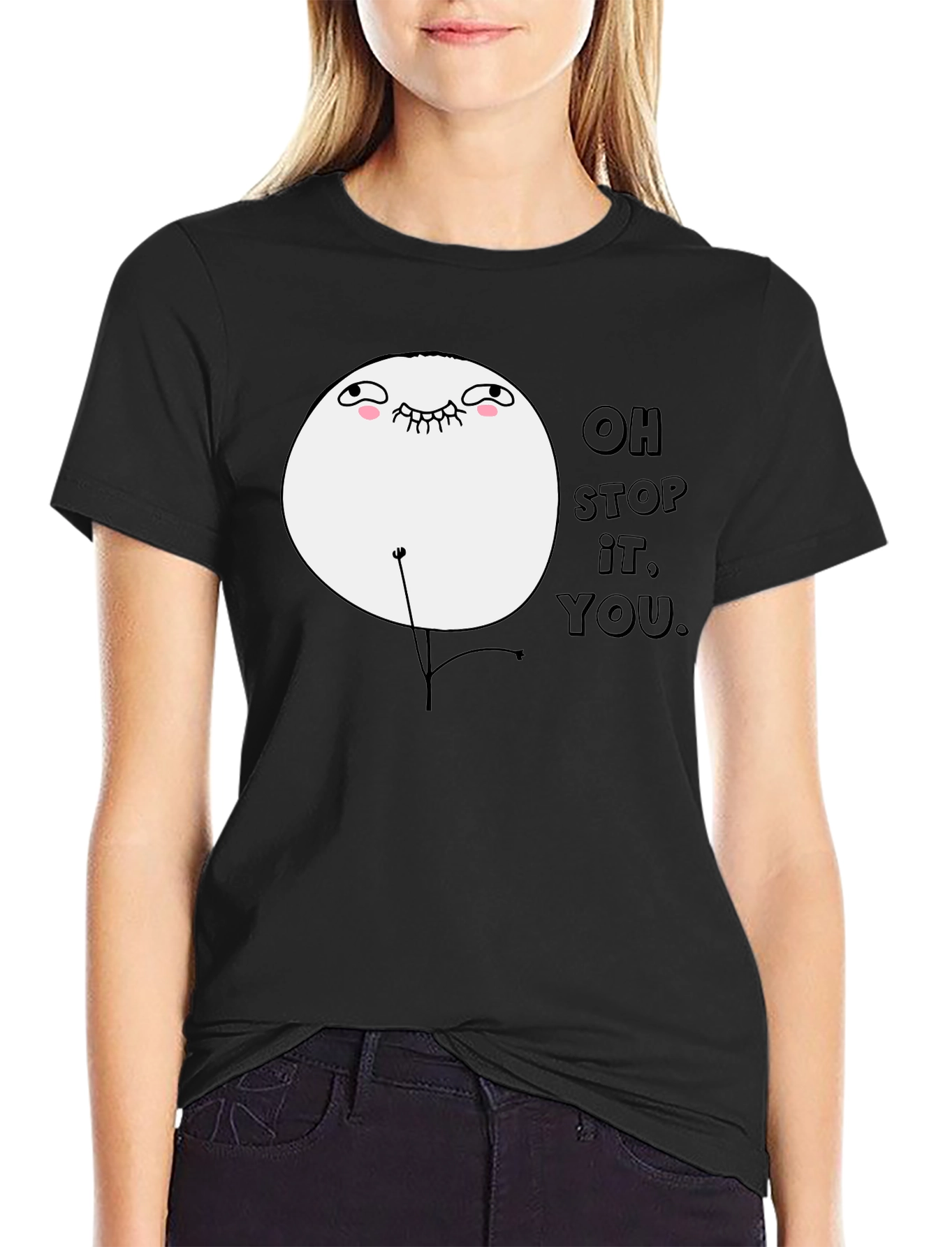 Oh Stop It You Meme Black T-Shirt