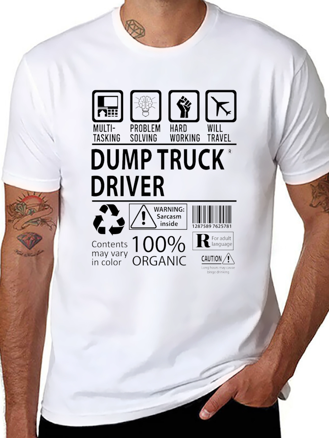 Dump Truck Driver T-Shirt - 100% Organic