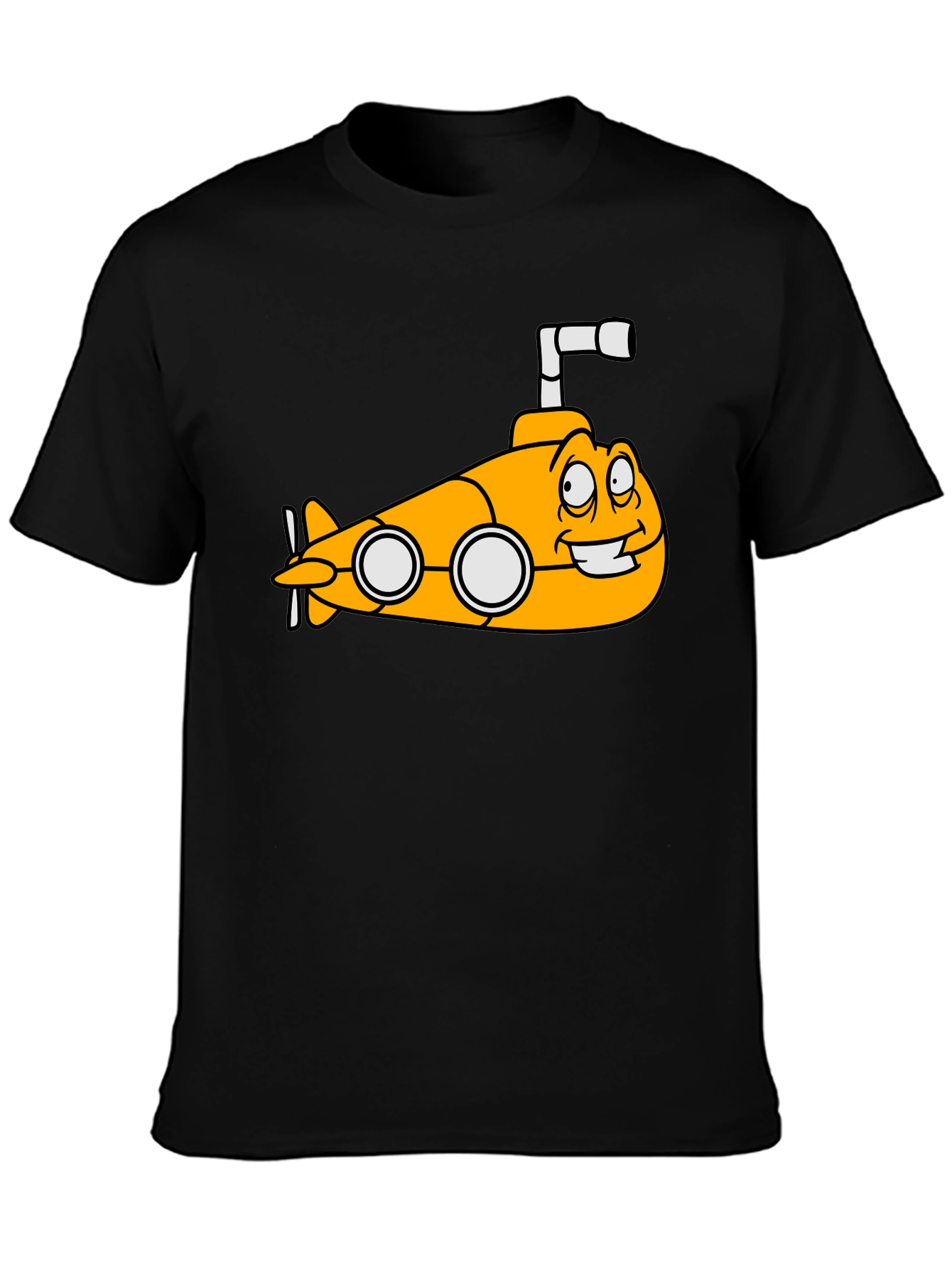 Yellow Submarine Cartoon Graphic T-Shirt