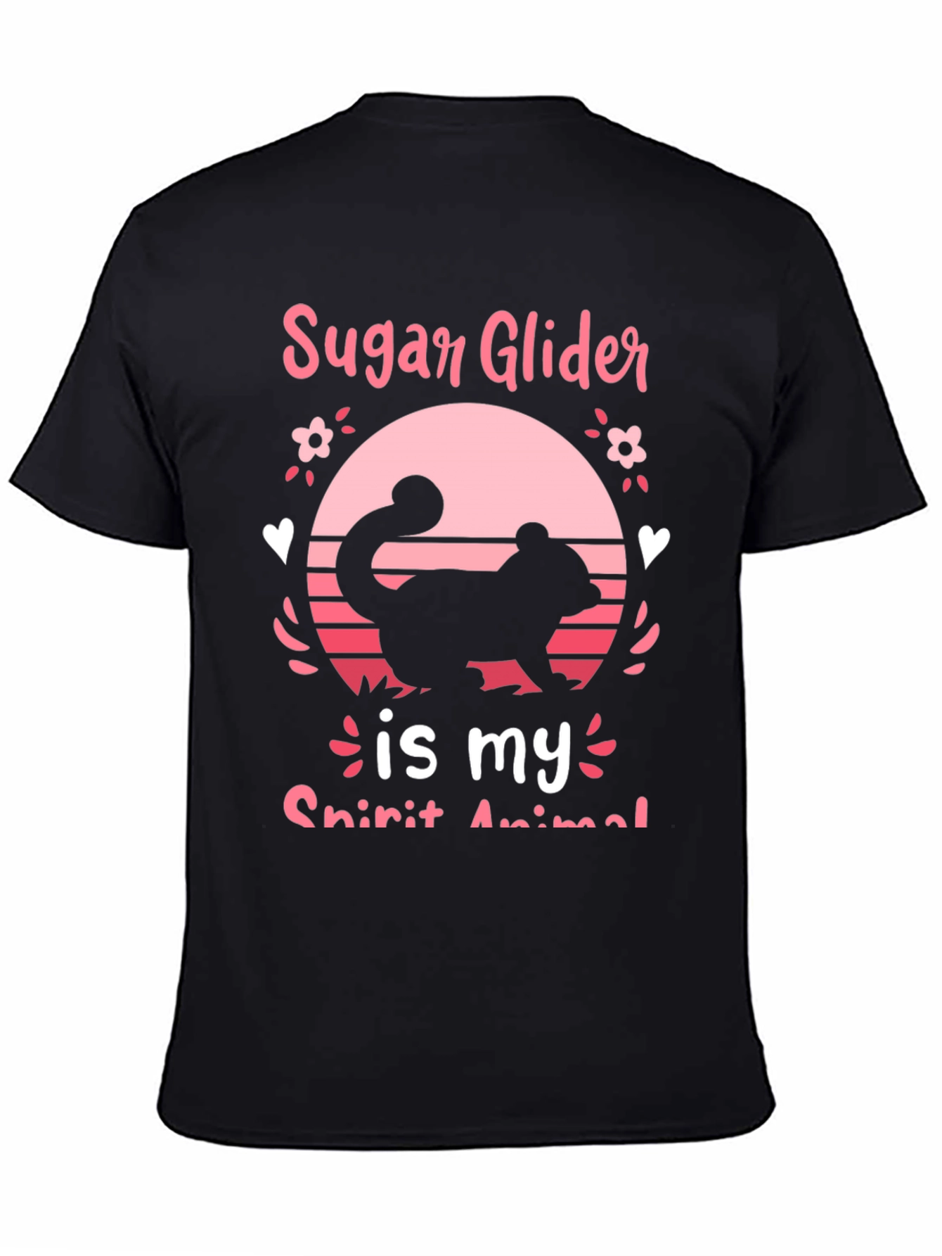 Sugar Glider Spirit Animal Black Graphic Tee