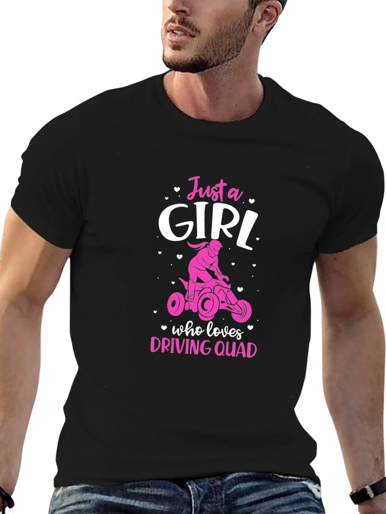 Just a Girl Who Loves Driving Quad T-Shirt