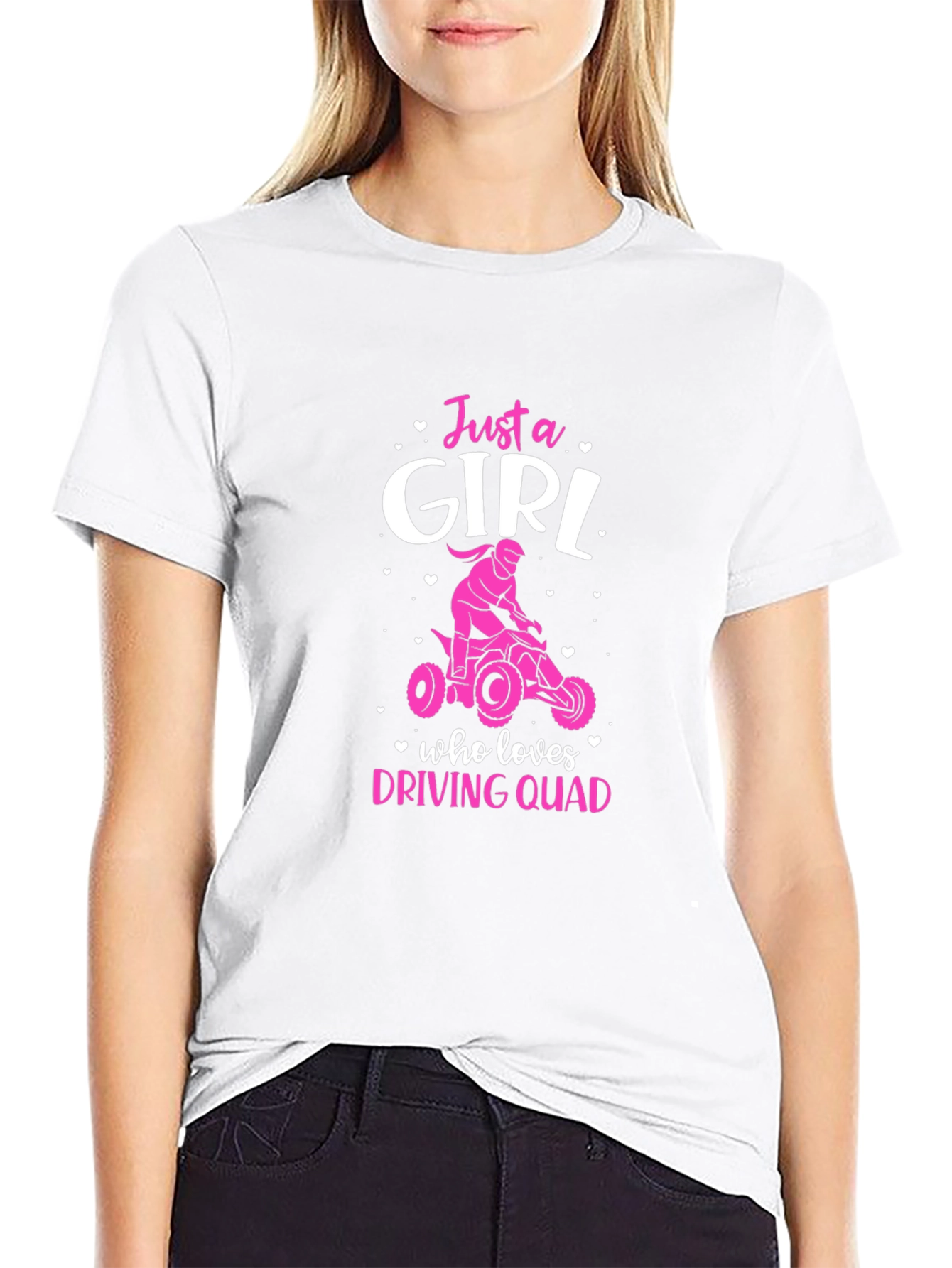 Just a Girl Who Loves Driving Quad T-Shirt
