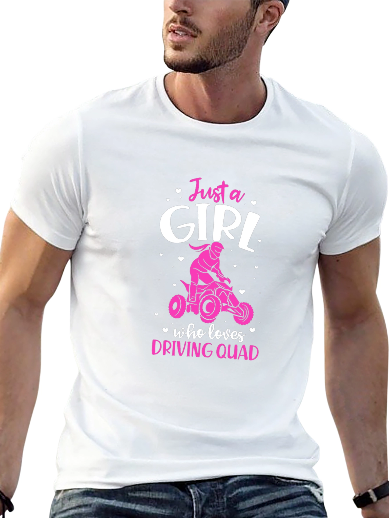 Just a Girl Who Loves Driving Quad T-Shirt