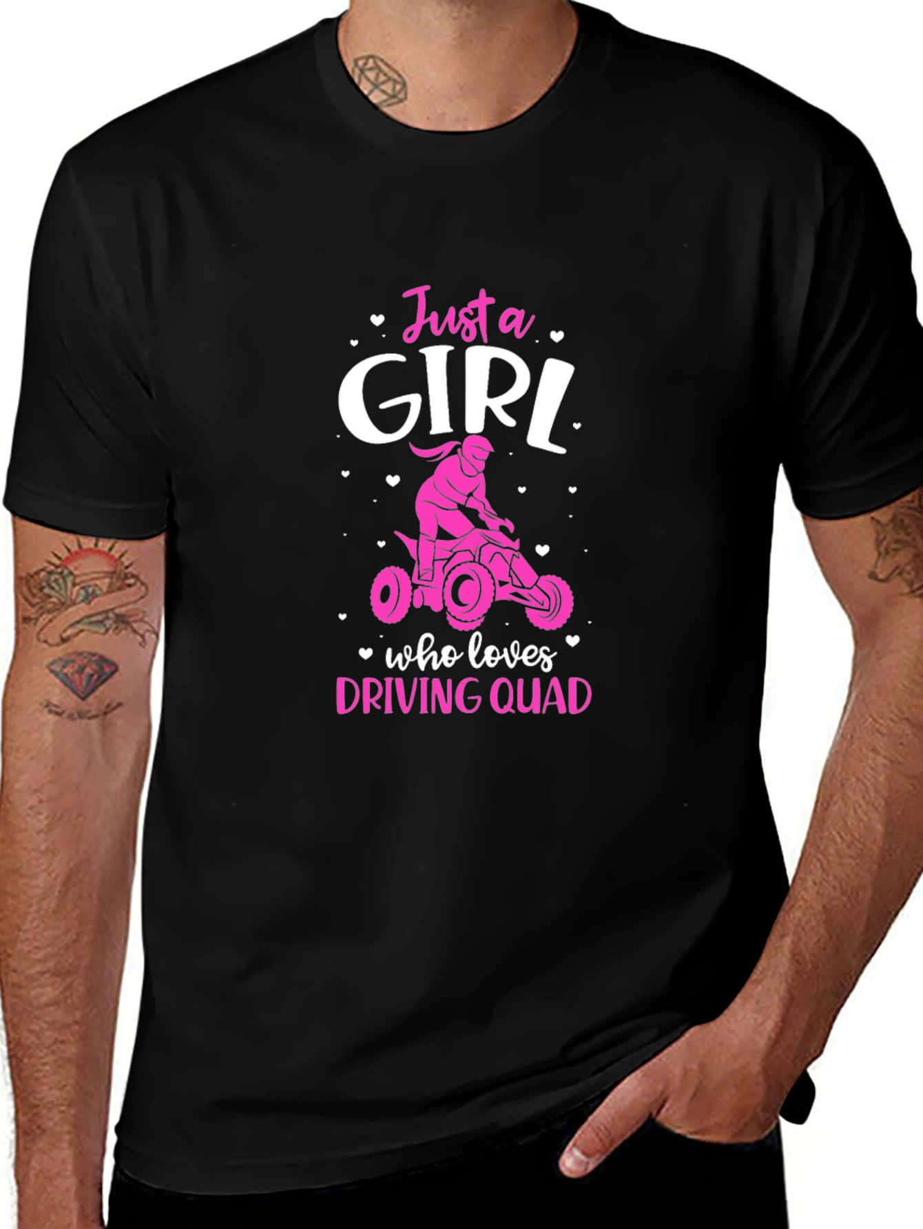 Just a Girl Who Loves Driving Quad T-Shirt