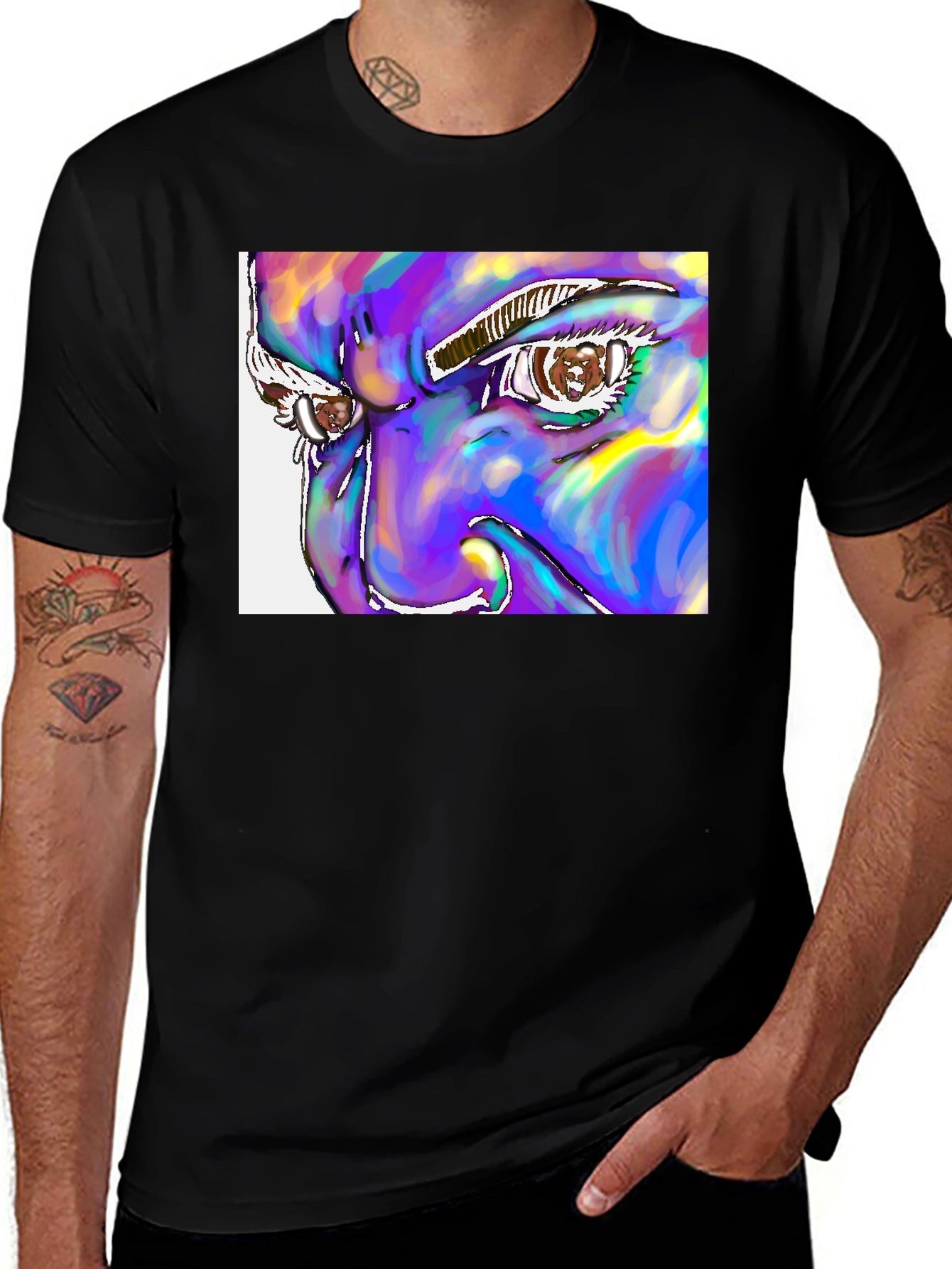 Abstract Eye Graphic Tee - Unique Art Design