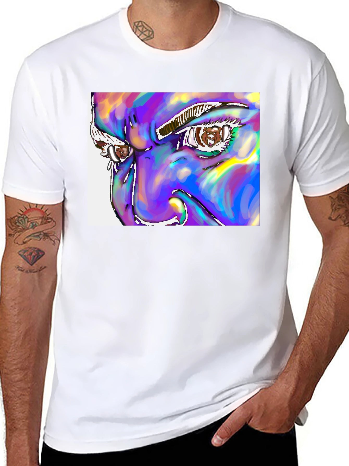 Abstract Eye Graphic Tee - Unique Art Design